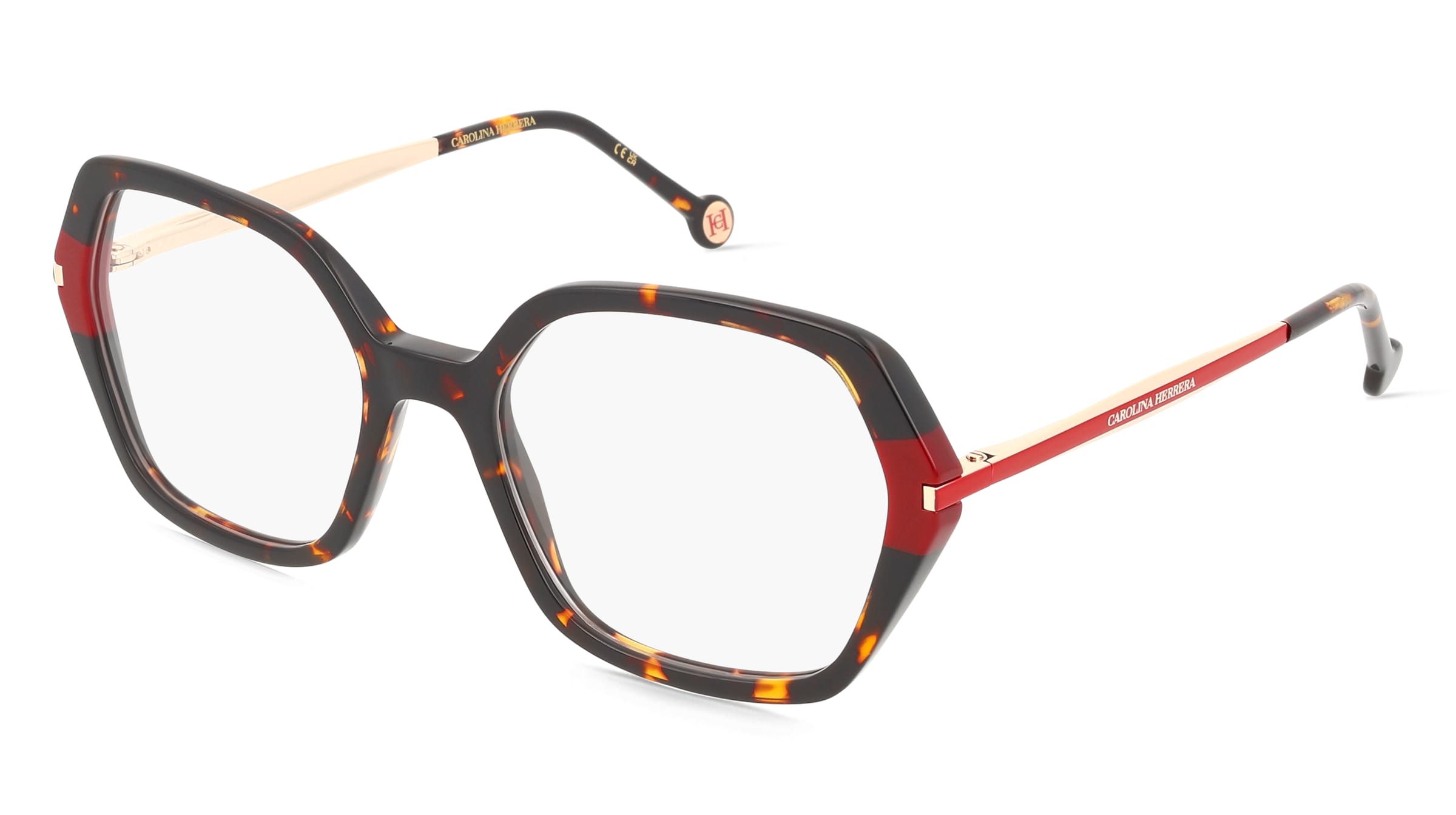Carolina Herrera HER 0310 Damen-Brille inkl. Gläser Vollrand Quadratisch Acetat-Gestell 54/19/140, Havanna