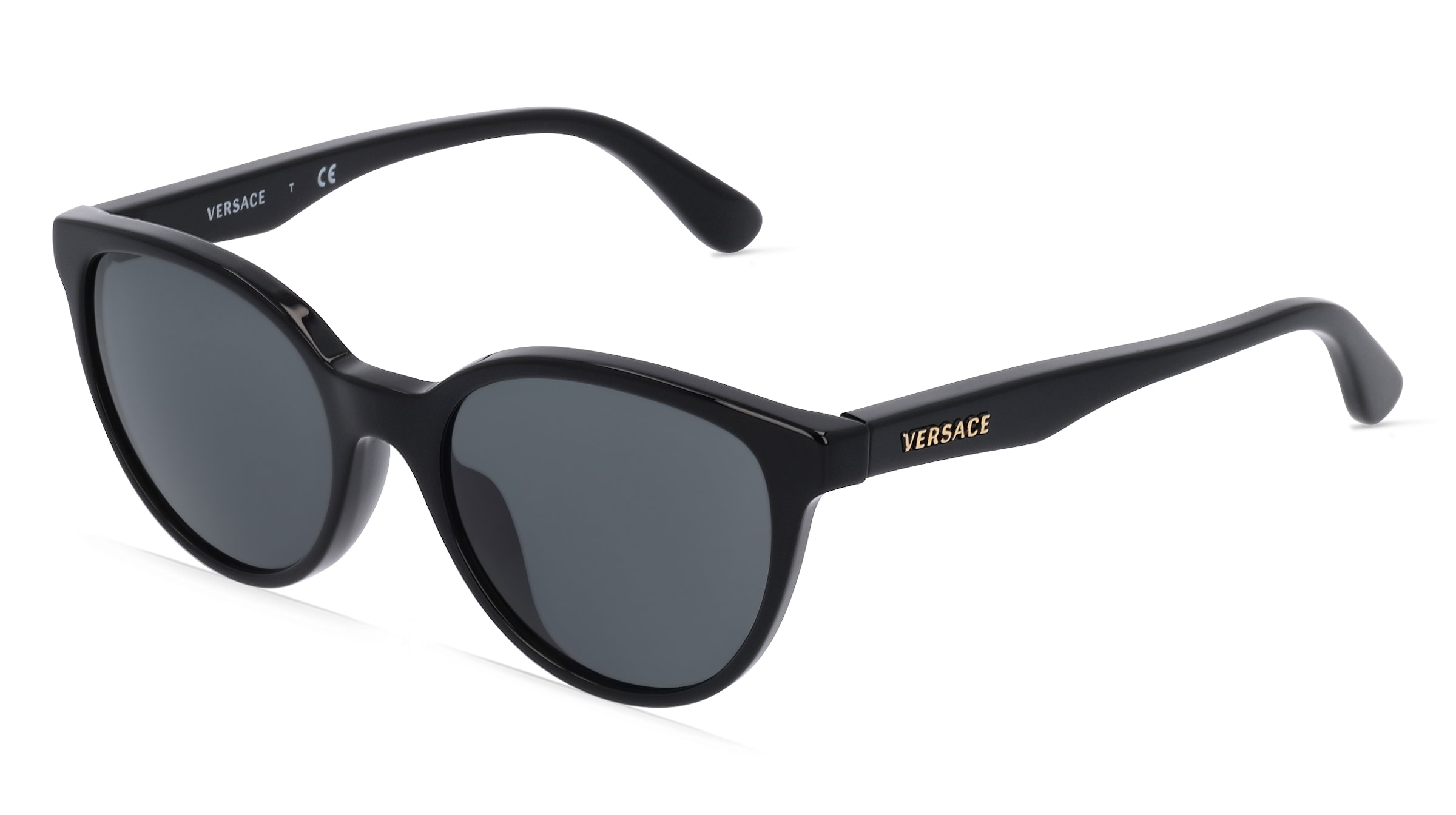 Versace VK4427U Jugend-Sonnenbrille Vollrand Panto Acetat-Gestell, Schwarz