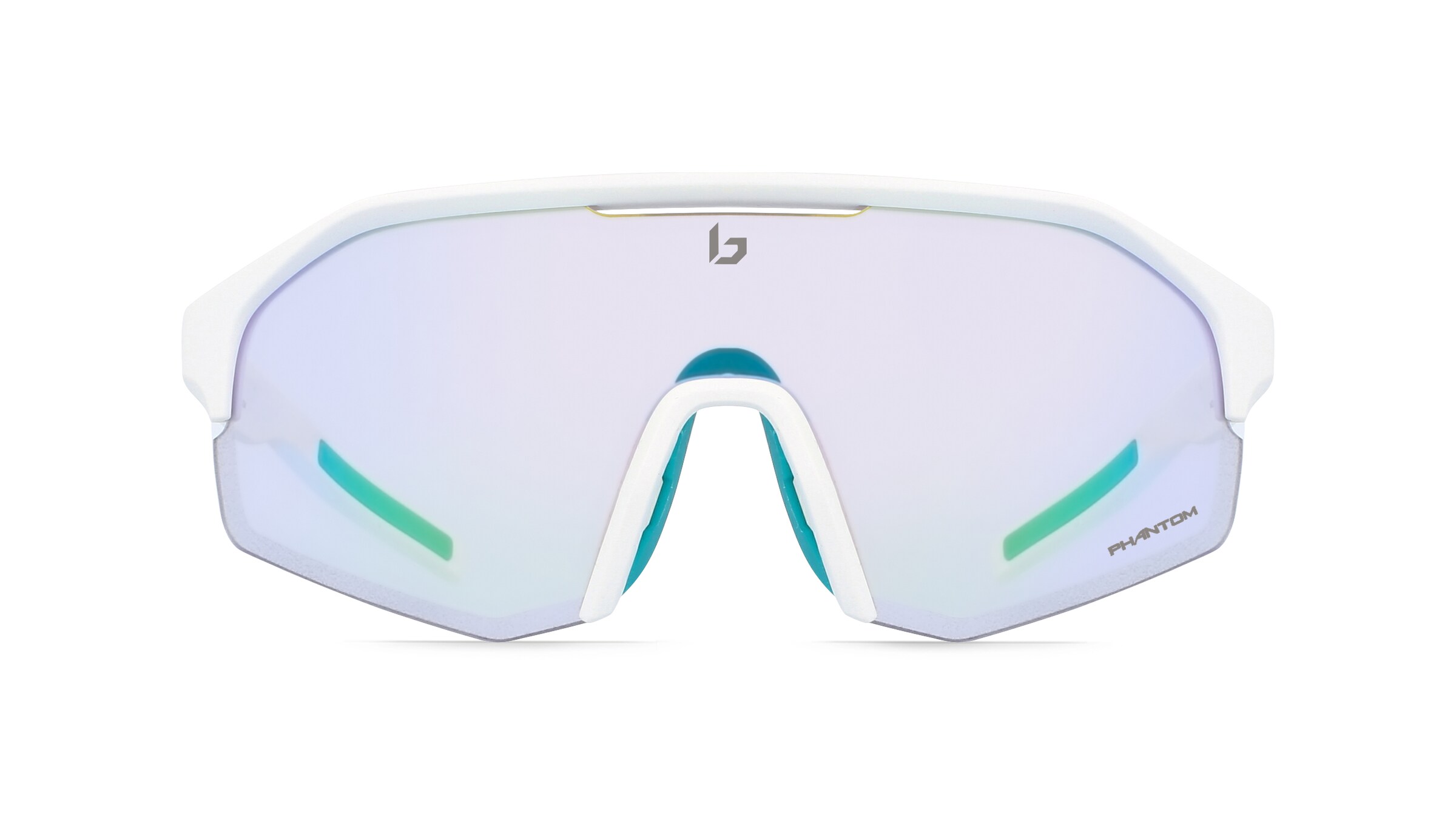 Bollé LIGHTSHIFTER Unisex-Sonnenbrille Vollrand Monoscheibe Kunststoff-Gestell, weiß