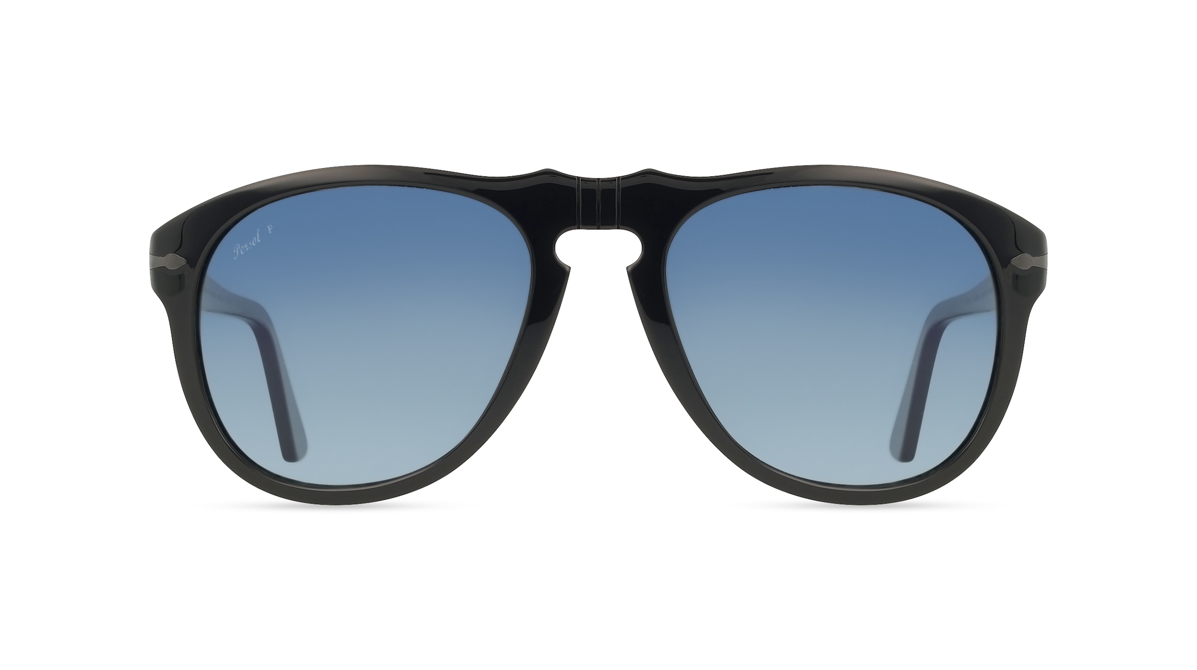 Persol 0PO0649NE Unisex-Sonnenbrille Vollrand Pilot Acetat-Gestell, Schwarz