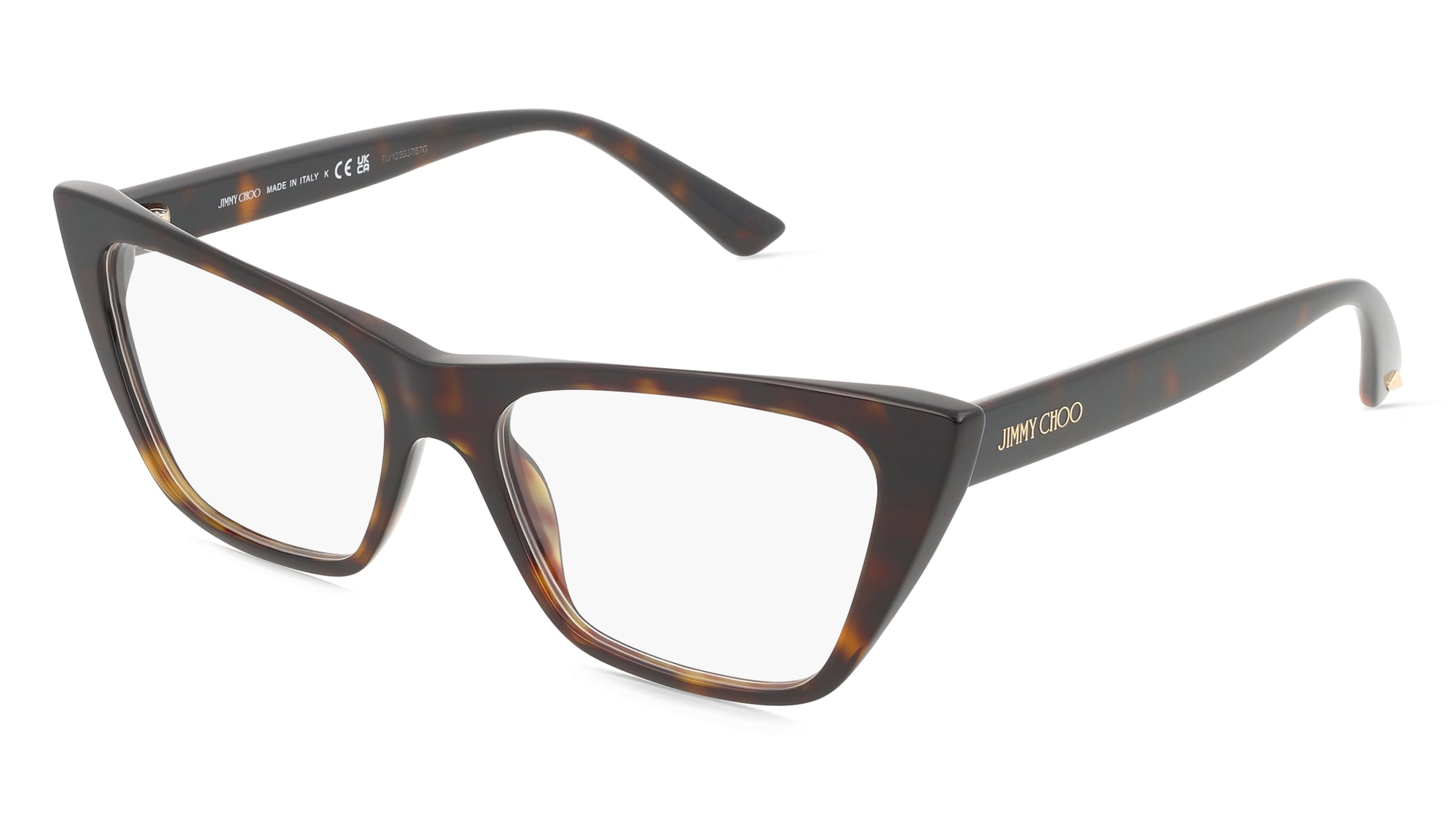 Jimmy Choo JC3025 Damen-Brille inkl. Gläser Vollrand Cat Eye Acetat-Gestell 54/16/140, Havanna