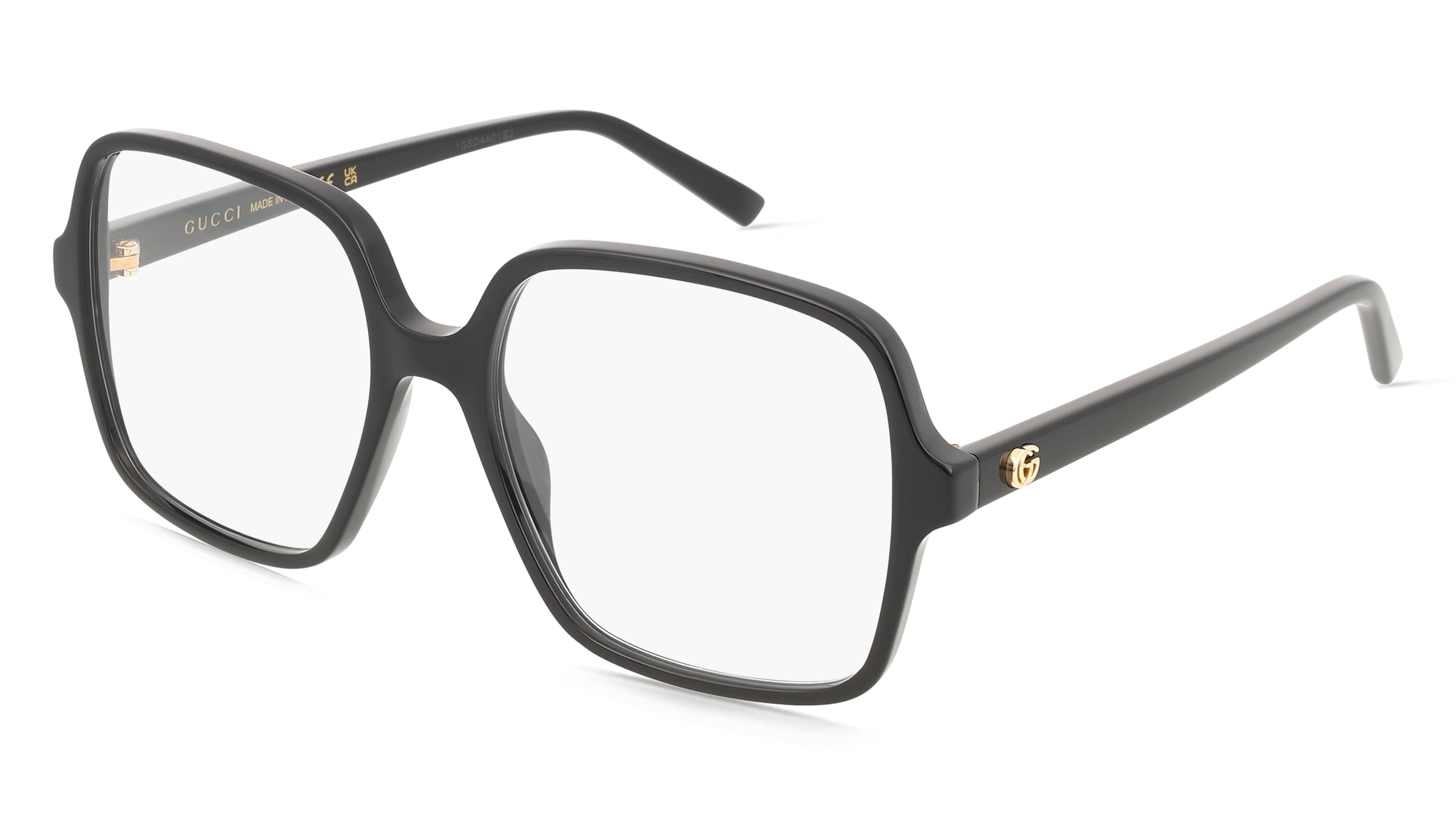 Gucci GG1994O Damen-Brille inkl. Gläser Vollrand Eckig Acetat-Gestell 53/16/140, Schwarz