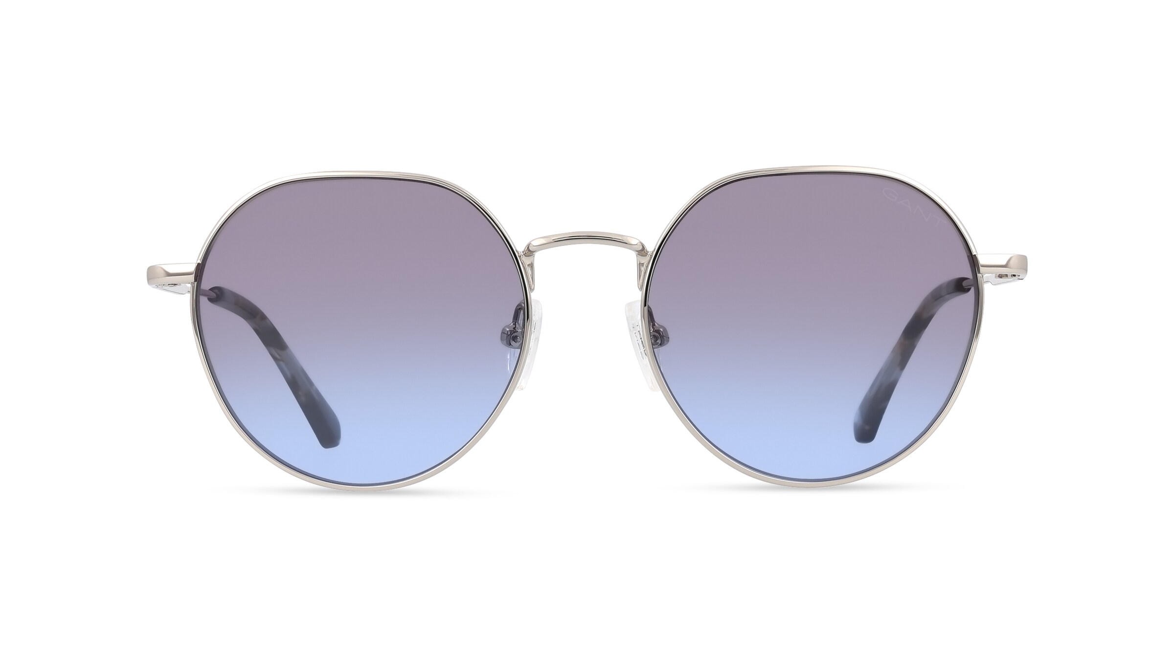 Gant GA8090 Unisex-Sonnenbrille Vollrand Rund Metall-Gestell, silber