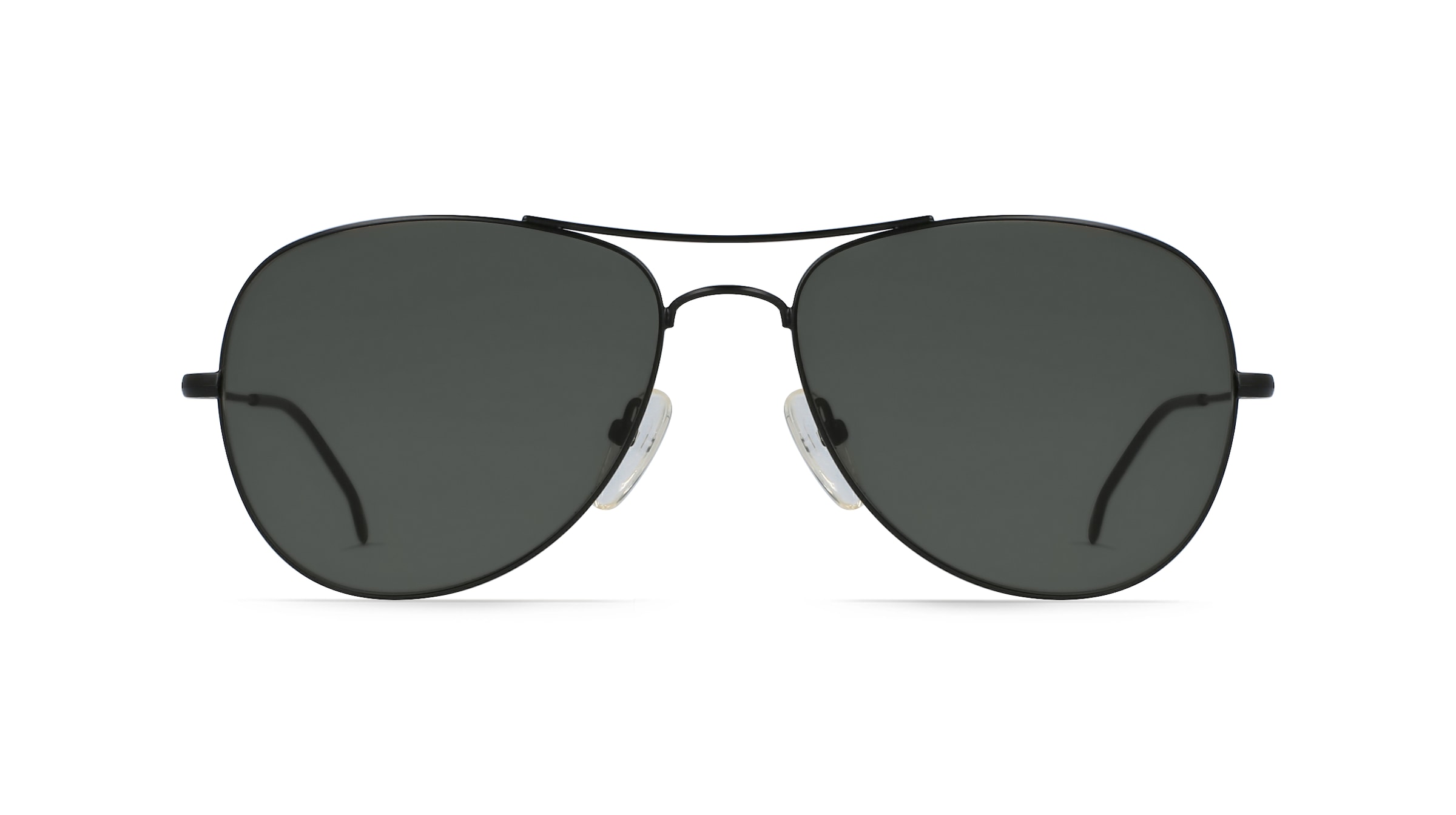 Fielmann BC 004 SUN CL Unisex-Sonnenbrille Vollrand Pilot Edelstahl-Gestell, schwarz