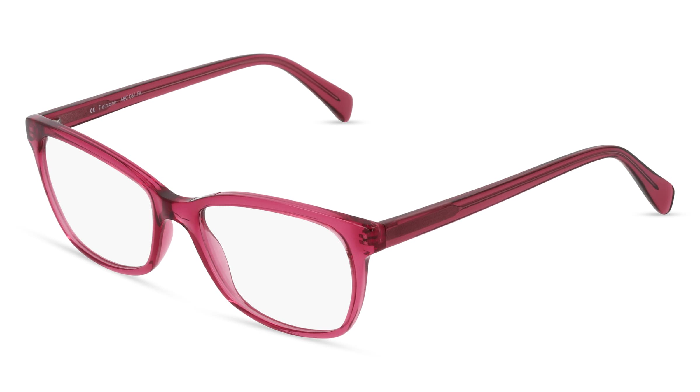 Fielmann ABC 061 FA Damen-Brille inkl. Gläser Vollrand Quadratisch Acetat-Gestell 52/17/140, Pink