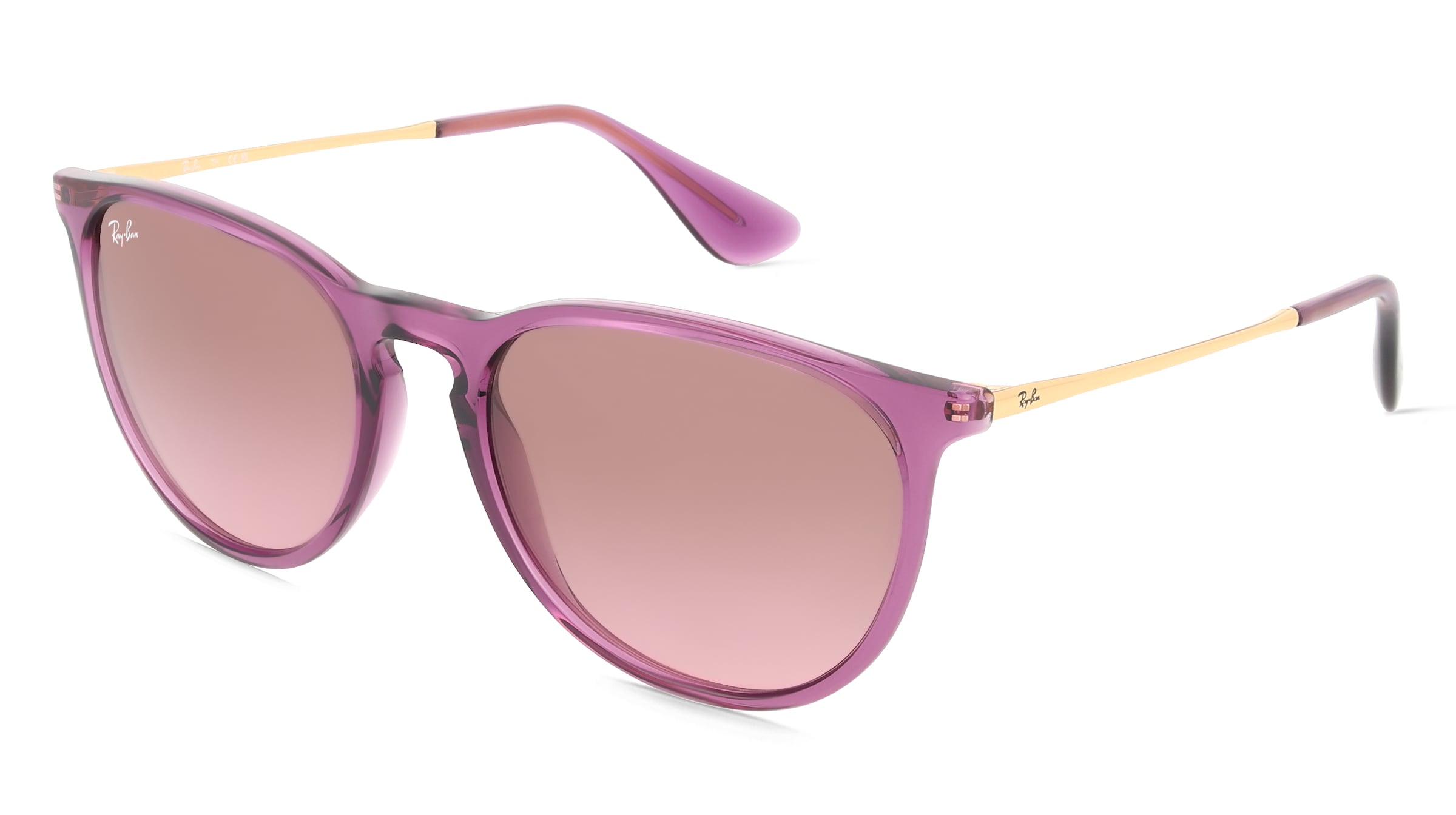 Ray-Ban RB 4171 ERIKA Damen-Sonnenbrille Vollrand Panto Kunststoff-Gestell, Lila