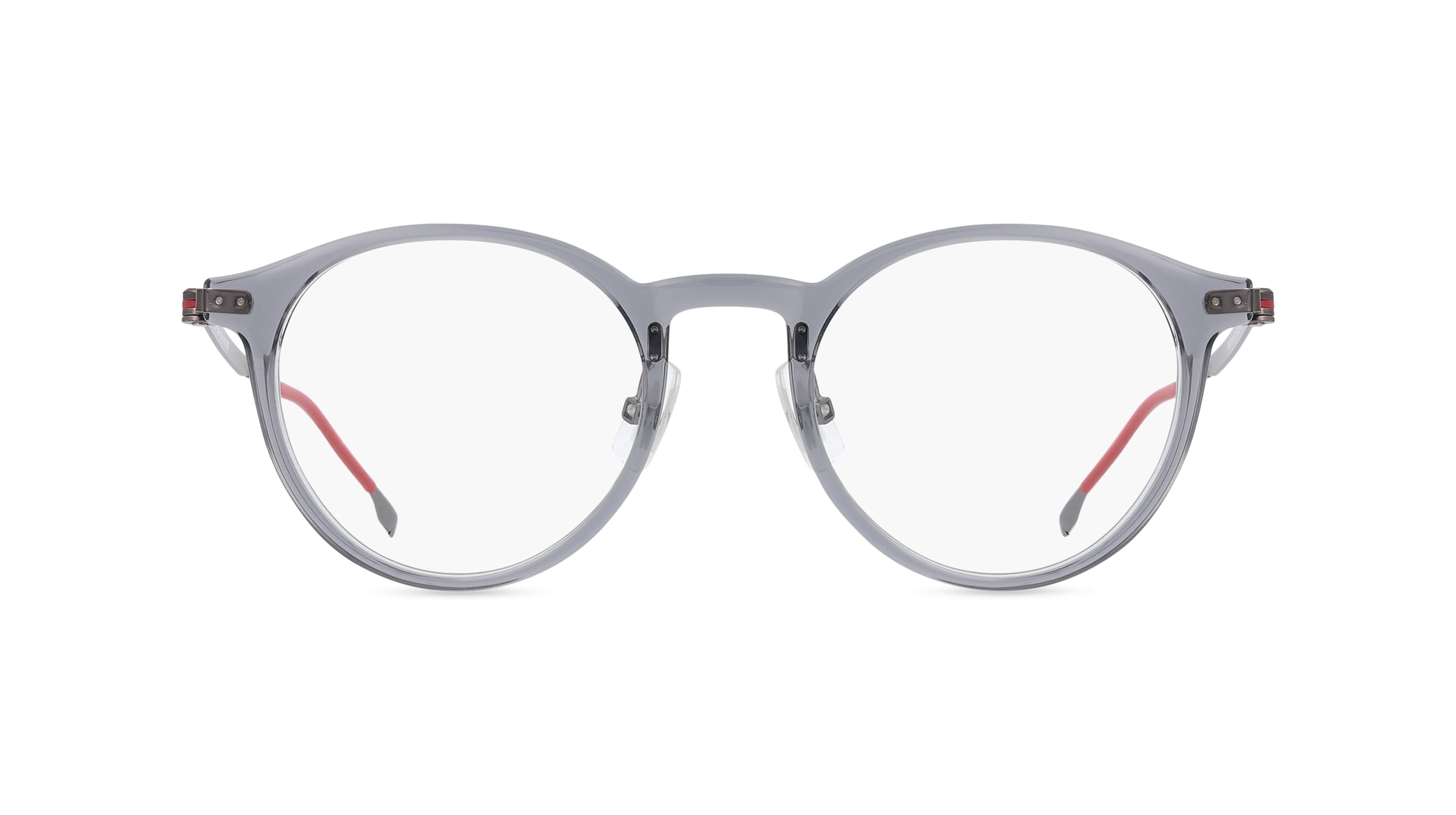 Boss 1350/F Herren-Brille inkl. Gläser Vollrand Panto Kunststoff-Gestell 49mm/21mm/145mm, grau