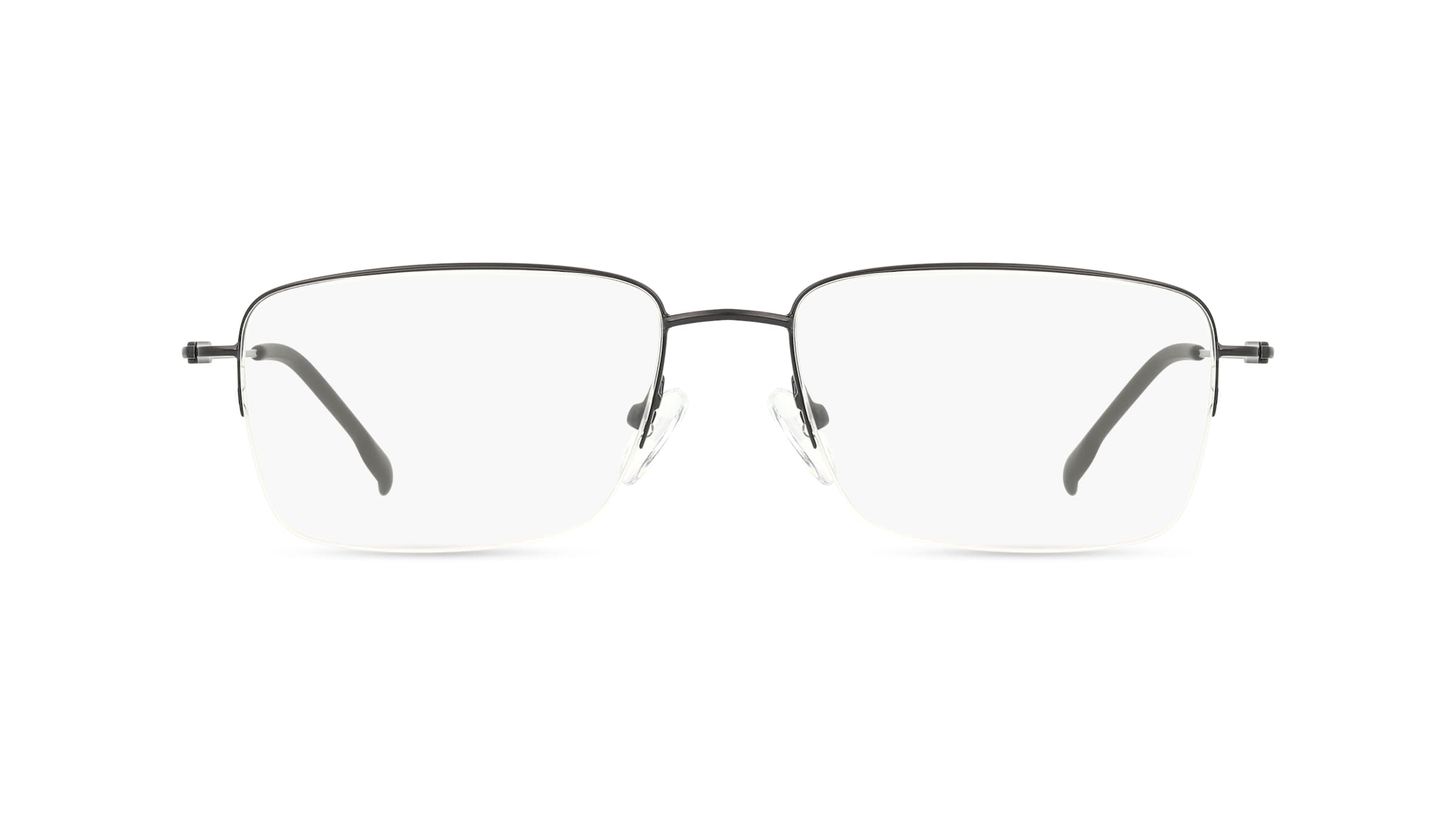 Fielmann BD 452 MOD CL Herren-Brille inkl. Gläser Halbrand Quadratisch Edelstahl-Gestell 55/18/145, schwarz