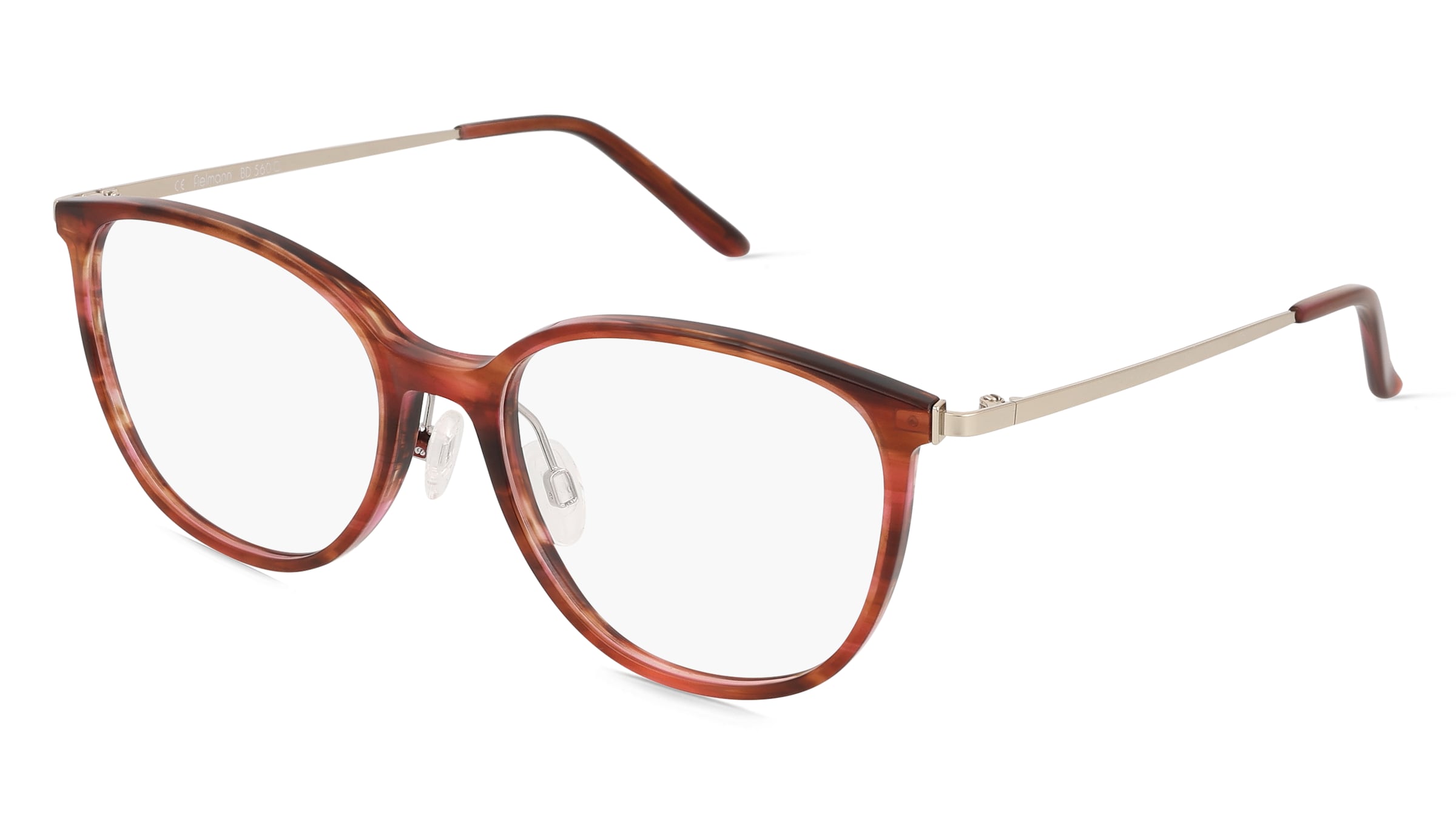 Fielmann BD 560 CL Damen-Brille inkl. Gläser Vollrand Oval Acetat-Gestell 53/17/140, Rot