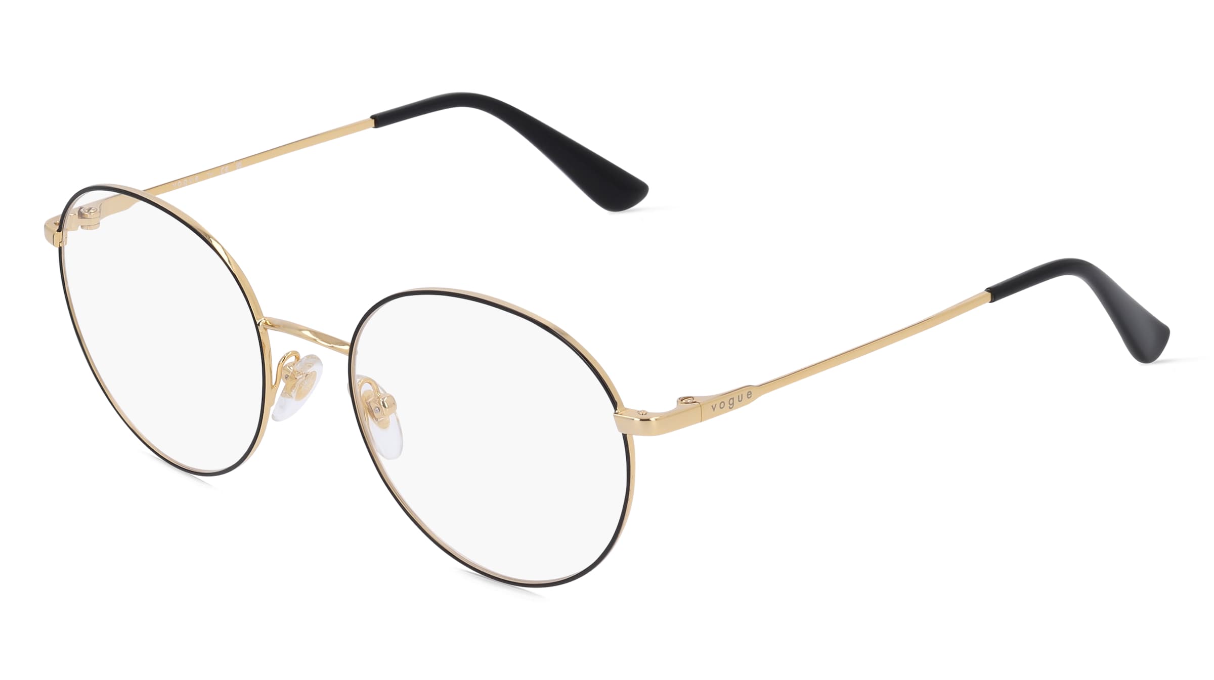 Vogue VO4177 Damen-Brille inkl. Gläser Vollrand Panto Metall-Gestell 52/19/135, Schwarz