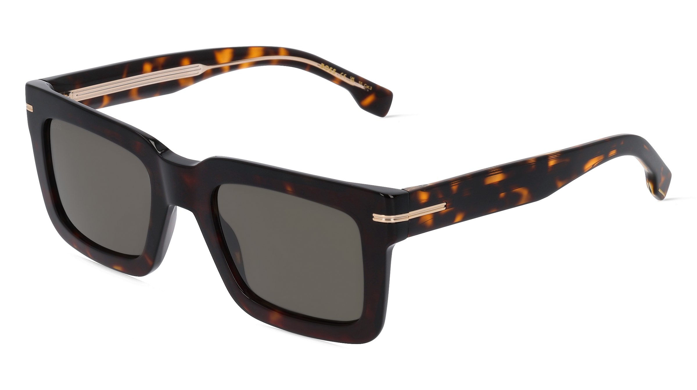 Boss 1501/S Herren-Sonnenbrille Vollrand Quadratisch Acetat-Gestell, Schwarz