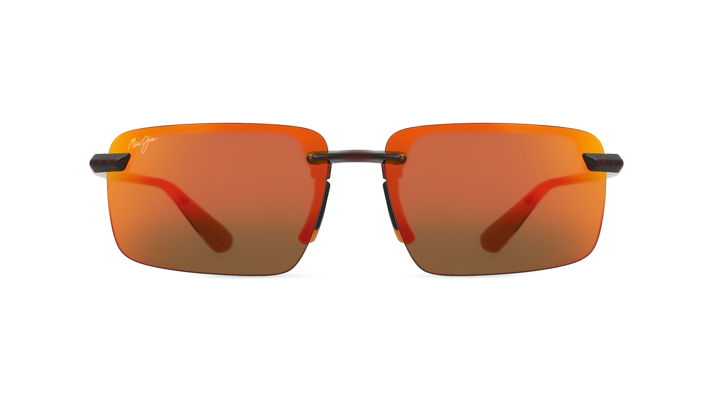 Maui Jim MJ0626S Unisex-Sonnenbrille Randlos Eckig Nylon-Gestell, braun