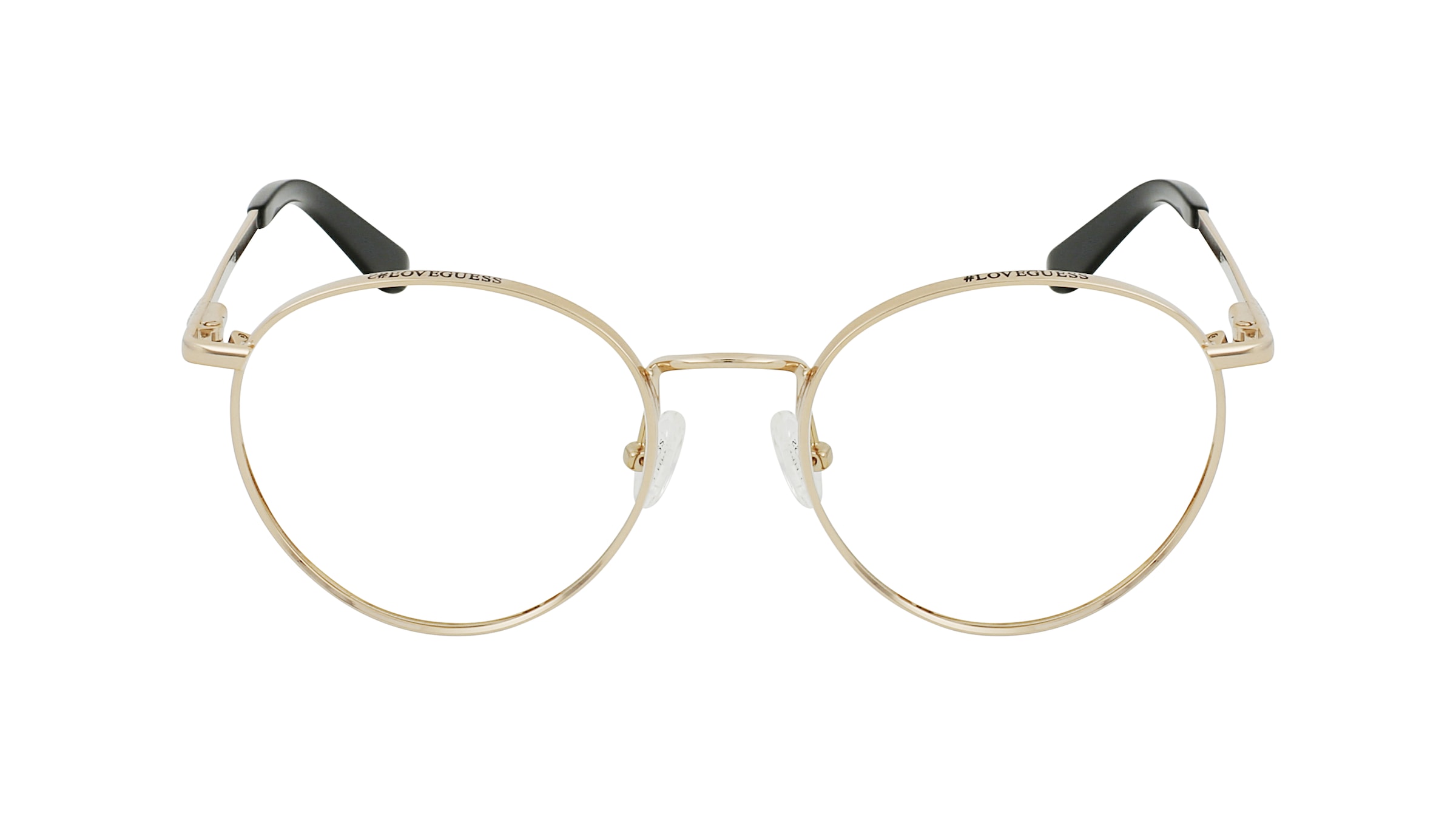 Guess GU2725 Unisex-Brille inkl. Gläser Vollrand Panto Metall-Gestell 50mm/18mm/140mm, gold