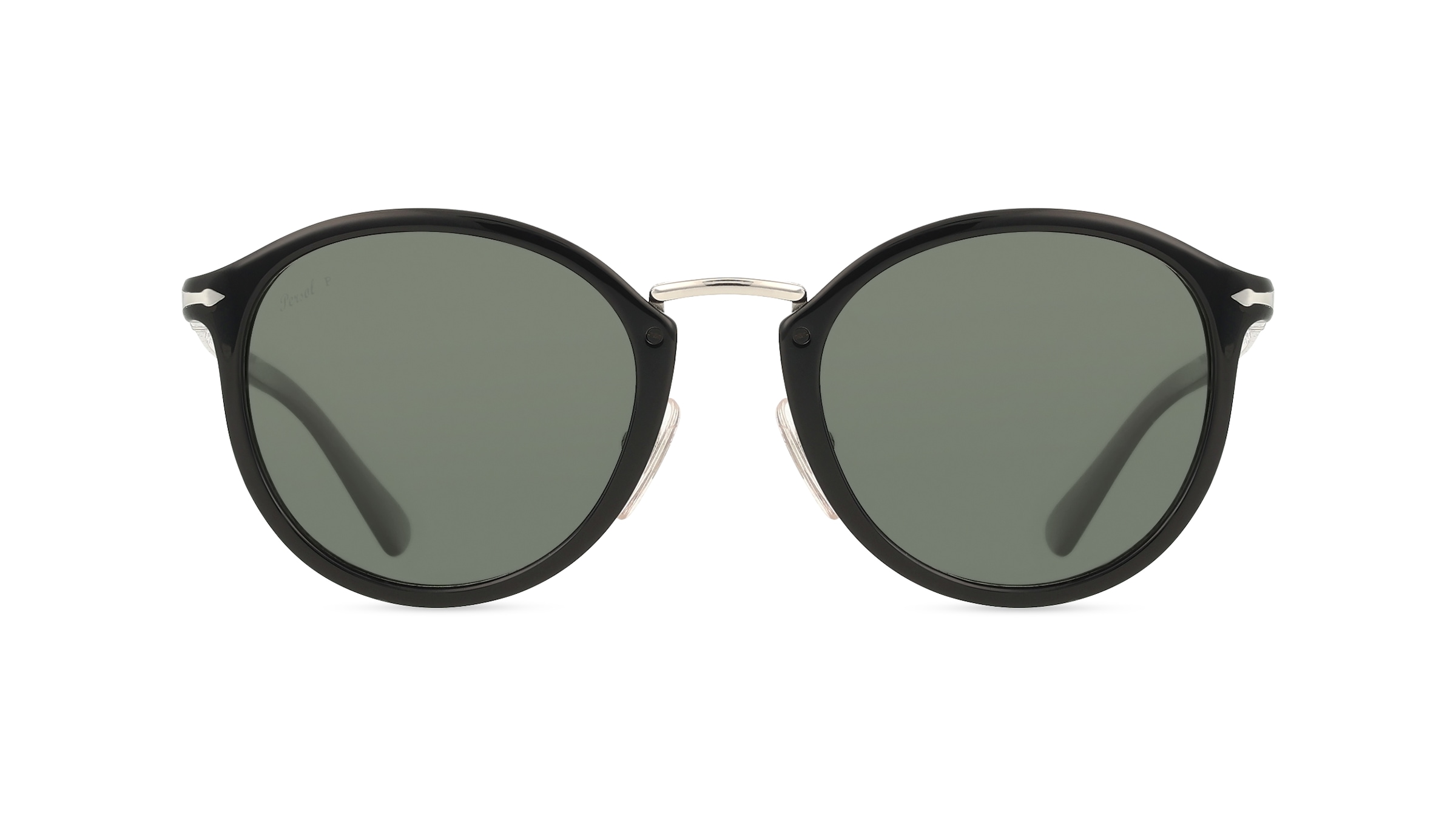 Persol 0PO3309S Herren-Sonnenbrille Vollrand Rund Acetat-Gestell, schwarz