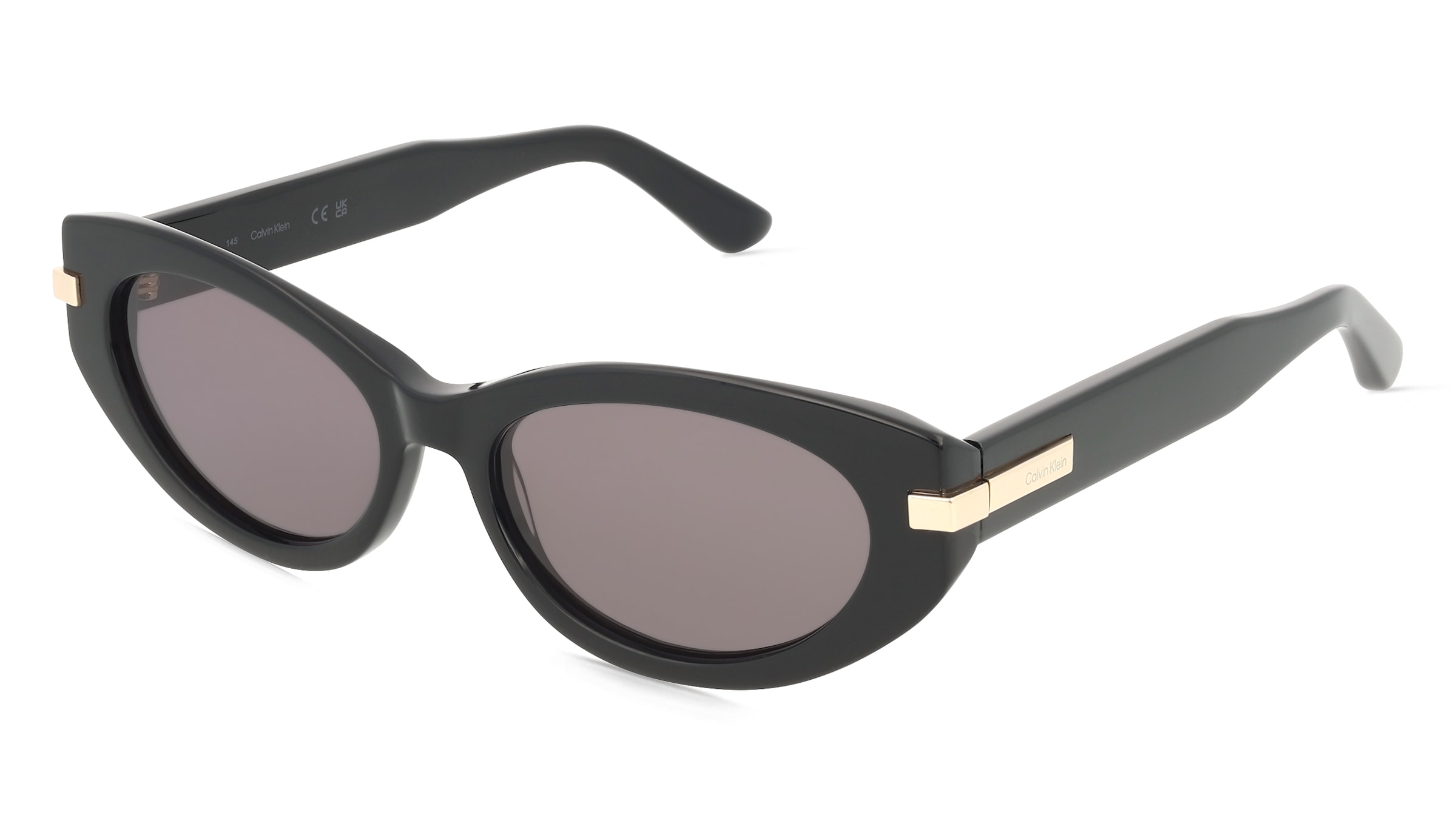 Calvin Klein CK25502S Unisex-Sonnenbrille Vollrand Cat Eye Acetat-Gestell, Schwarz