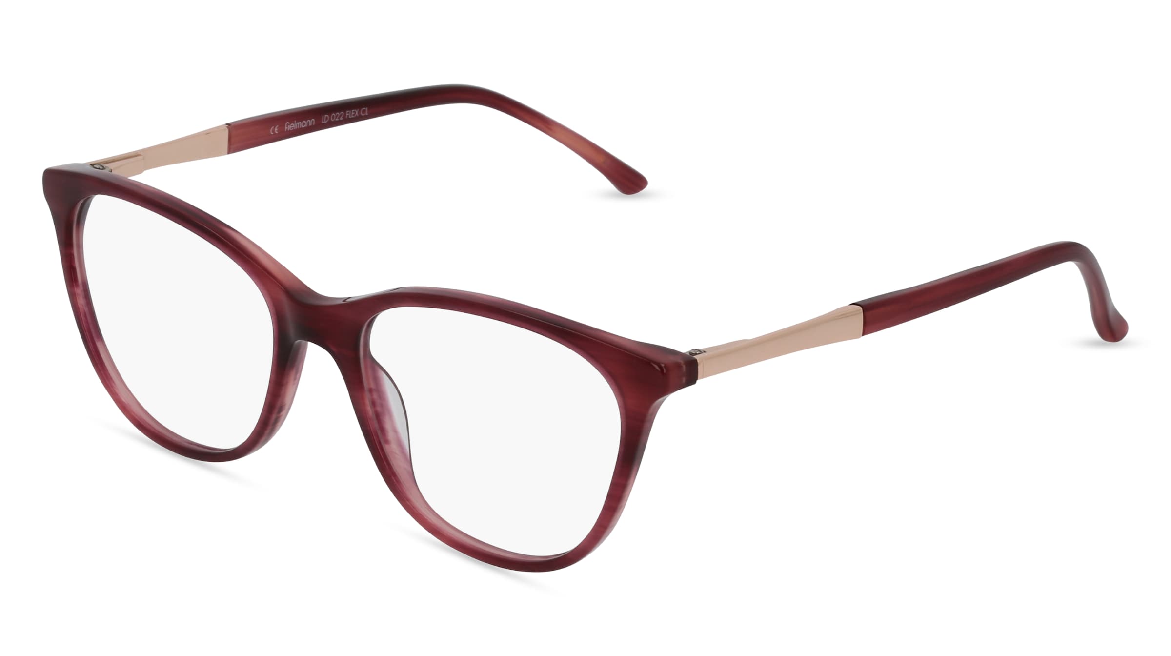 Fielmann LD 022 FLEX CL Damen-Brille inkl. Gläser Vollrand Quadratisch Acetat-Gestell 52/17/135, Lila