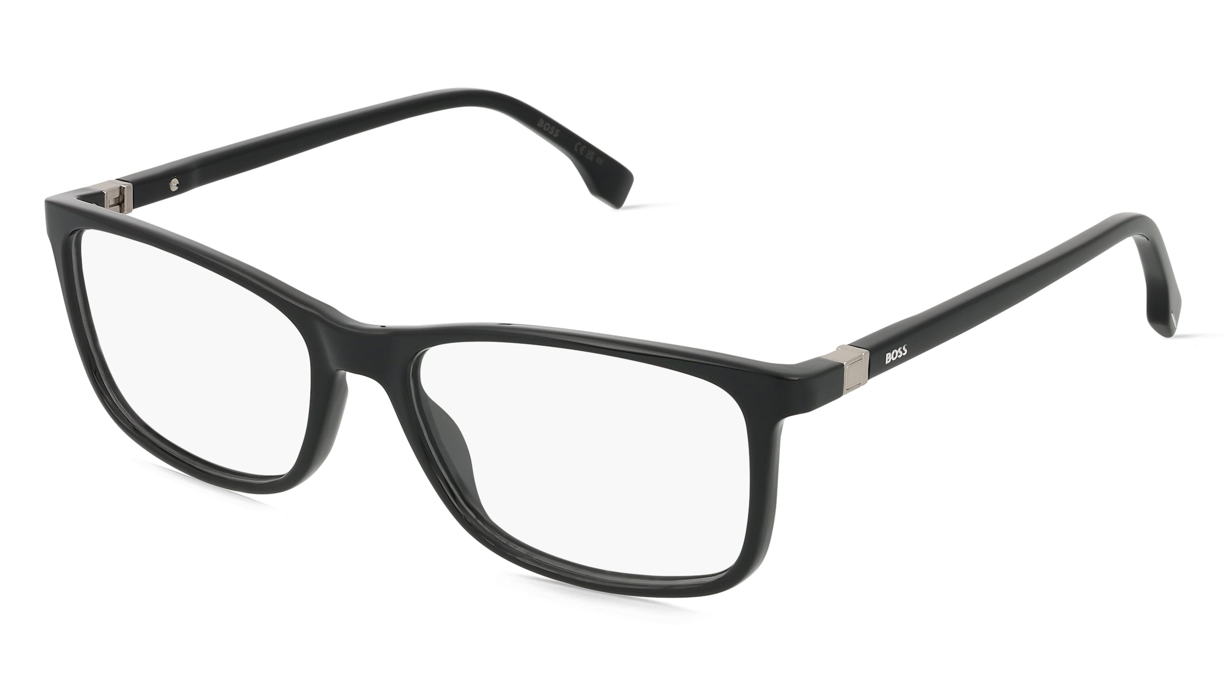 Boss 1573 Herren-Brille inkl. Gläser Vollrand Quadratisch Kunststoff-Gestell 56/17/145, Schwarz