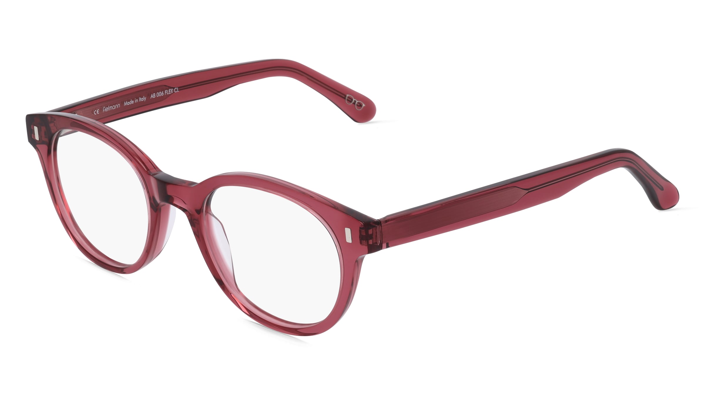 Fielmann AB 006 FLEX CL Damen-Brille inkl. Gläser Vollrand Panto Acetat-Gestell 50/21/145, Rot