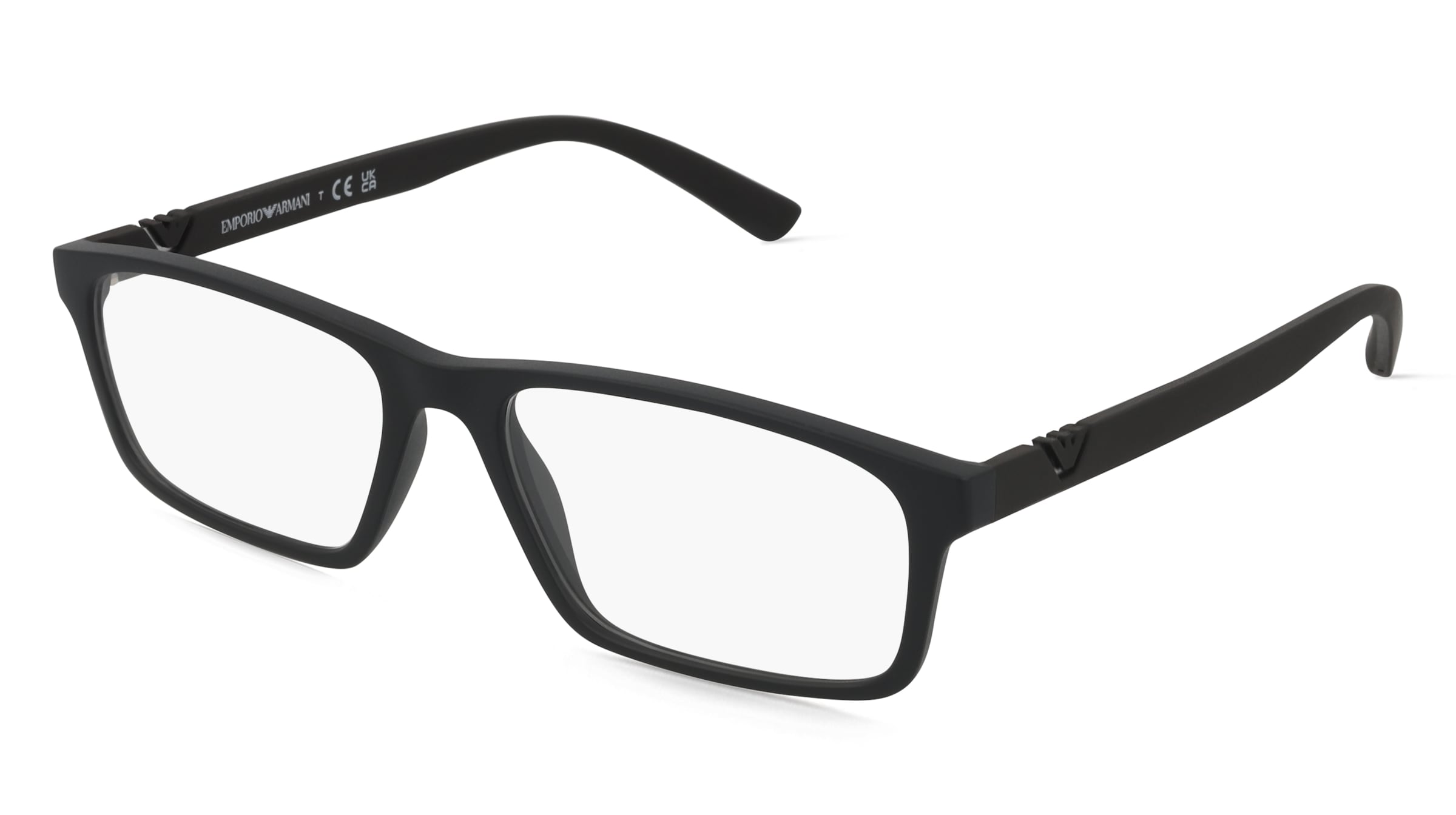 Emporio Armani EA3213 Herren-Brille inkl. Gläser Vollrand Quadratisch Acetat-Gestell 56/17/145, Schwarz
