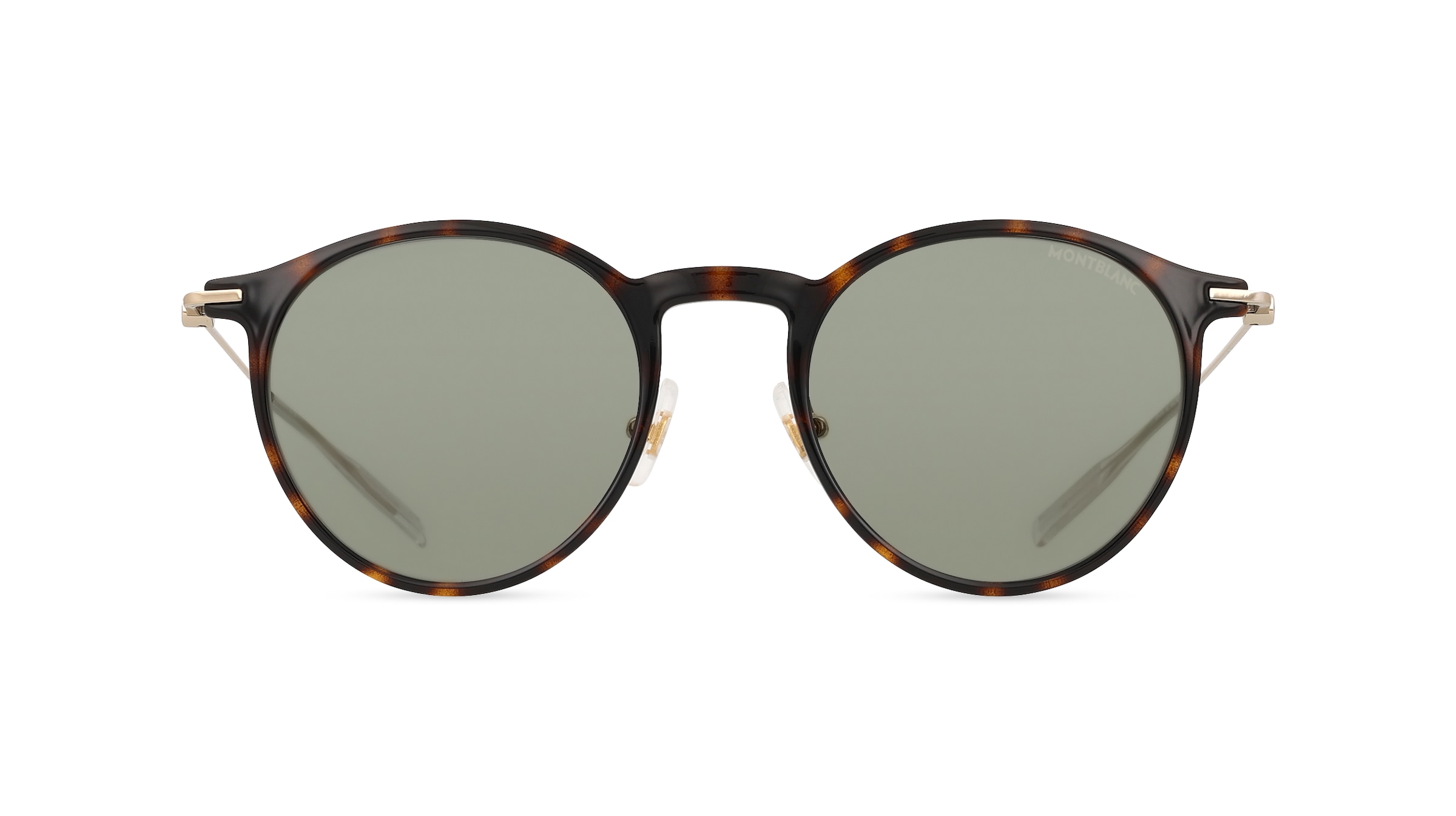 Montblanc MB0097S Herren-Sonnenbrille Vollrand Rund Acetat-Gestell, braun