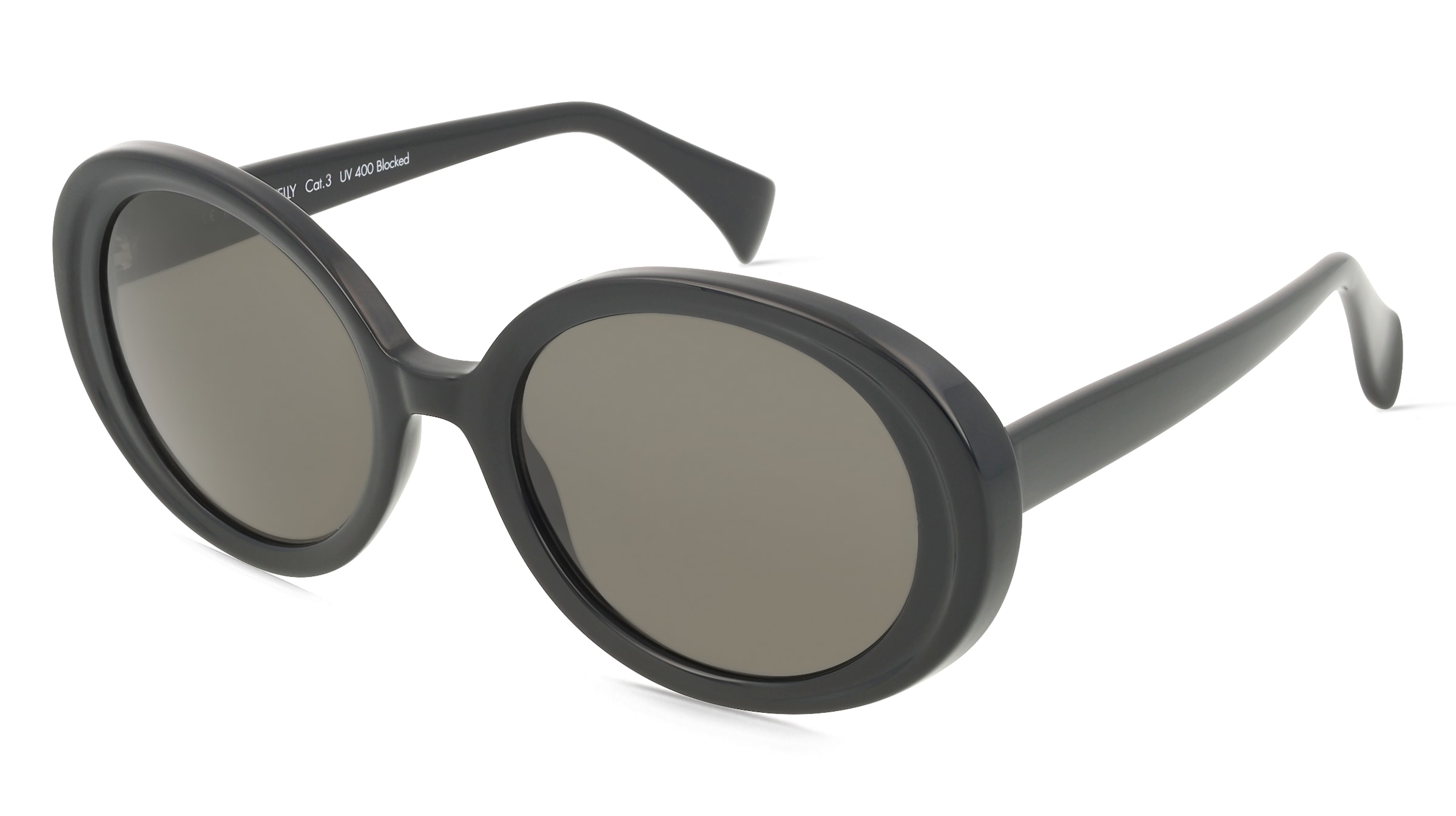 Fielmann MC 639 SUN FA KELLY Damen-Sonnenbrille Vollrand Oval Propionat-Gestell, Schwarz