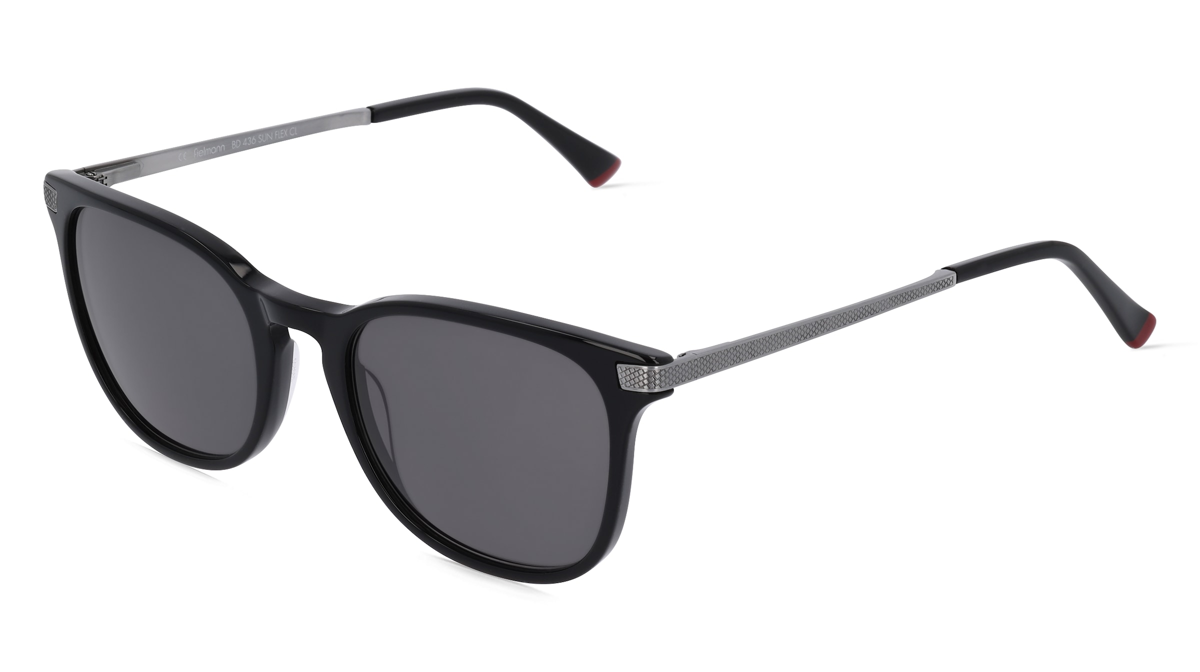 Fielmann BD 436 SUN FLEX CL Herren-Sonnenbrille Vollrand Quadratisch Acetat-Gestell, Schwarz