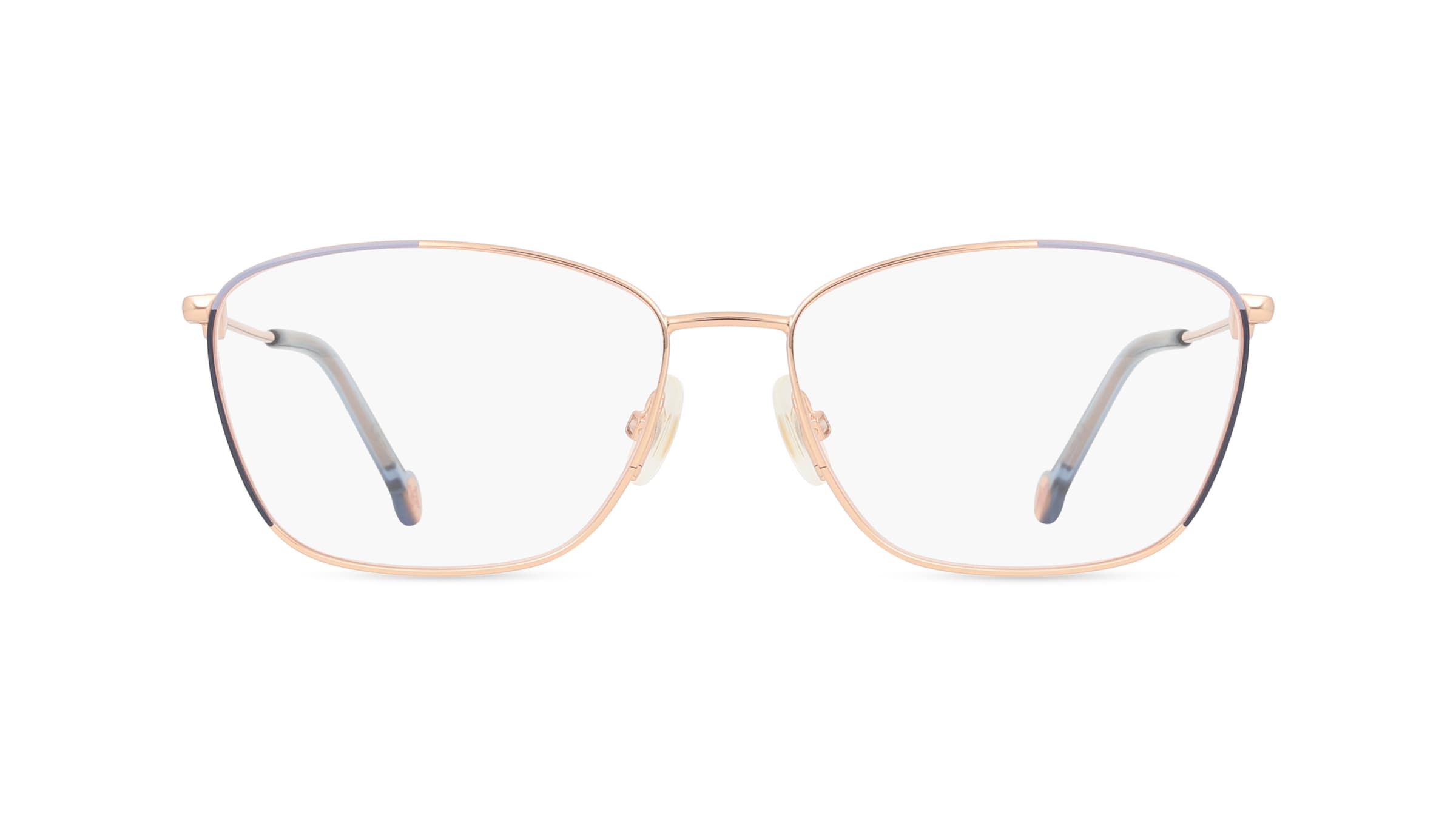 Carolina Herrera CH0060 Damen-Brille inkl. Gläser Vollrand Eckig Metall-Gestell 57mm/16mm/145mm, blau