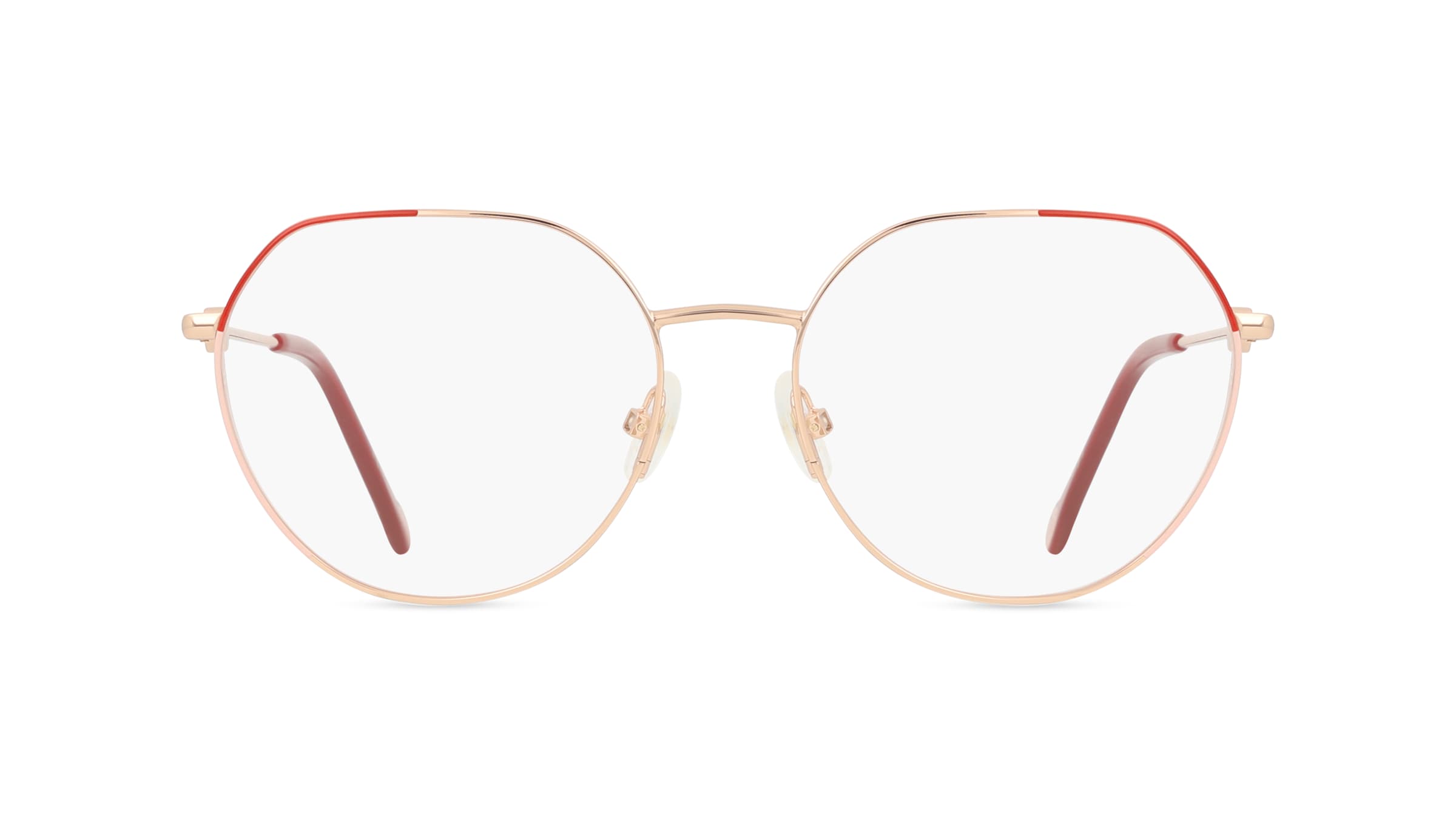 Carolina Herrera CH0059 Damen-Brille inkl. Gläser Vollrand Panto Metall-Gestell 55mm/19mm/145mm, rot