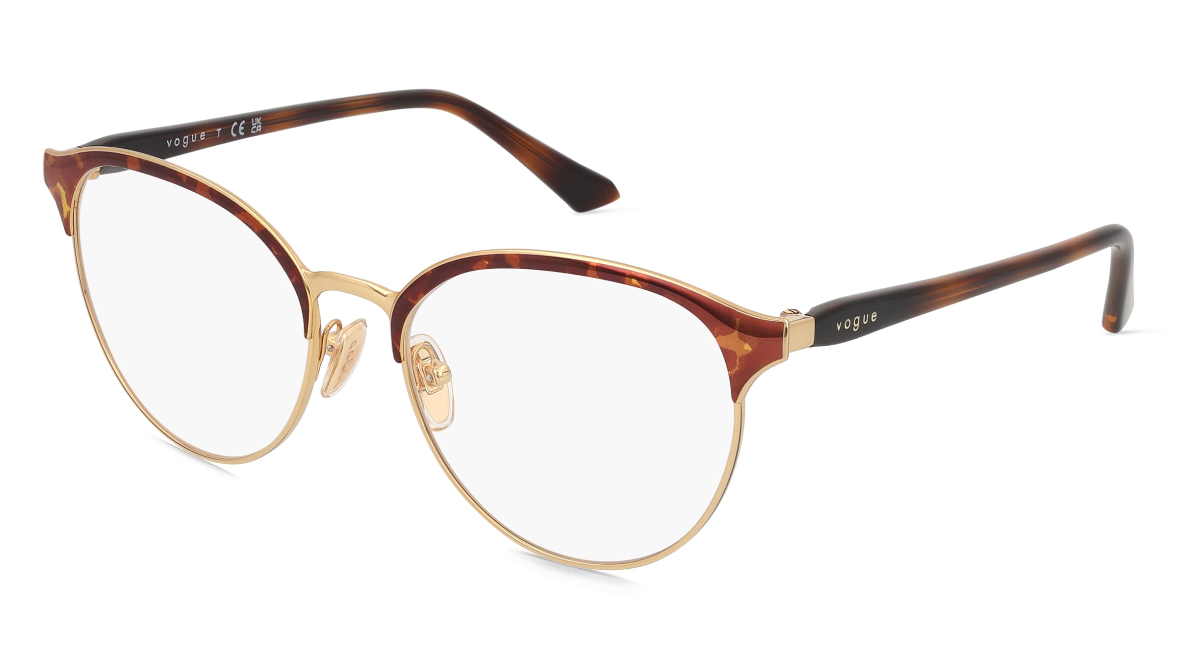 Vogue 0VO4305 Damen-Brille inkl. Gläser Vollrand Panto Metall-Gestell 53/17/140, Gold