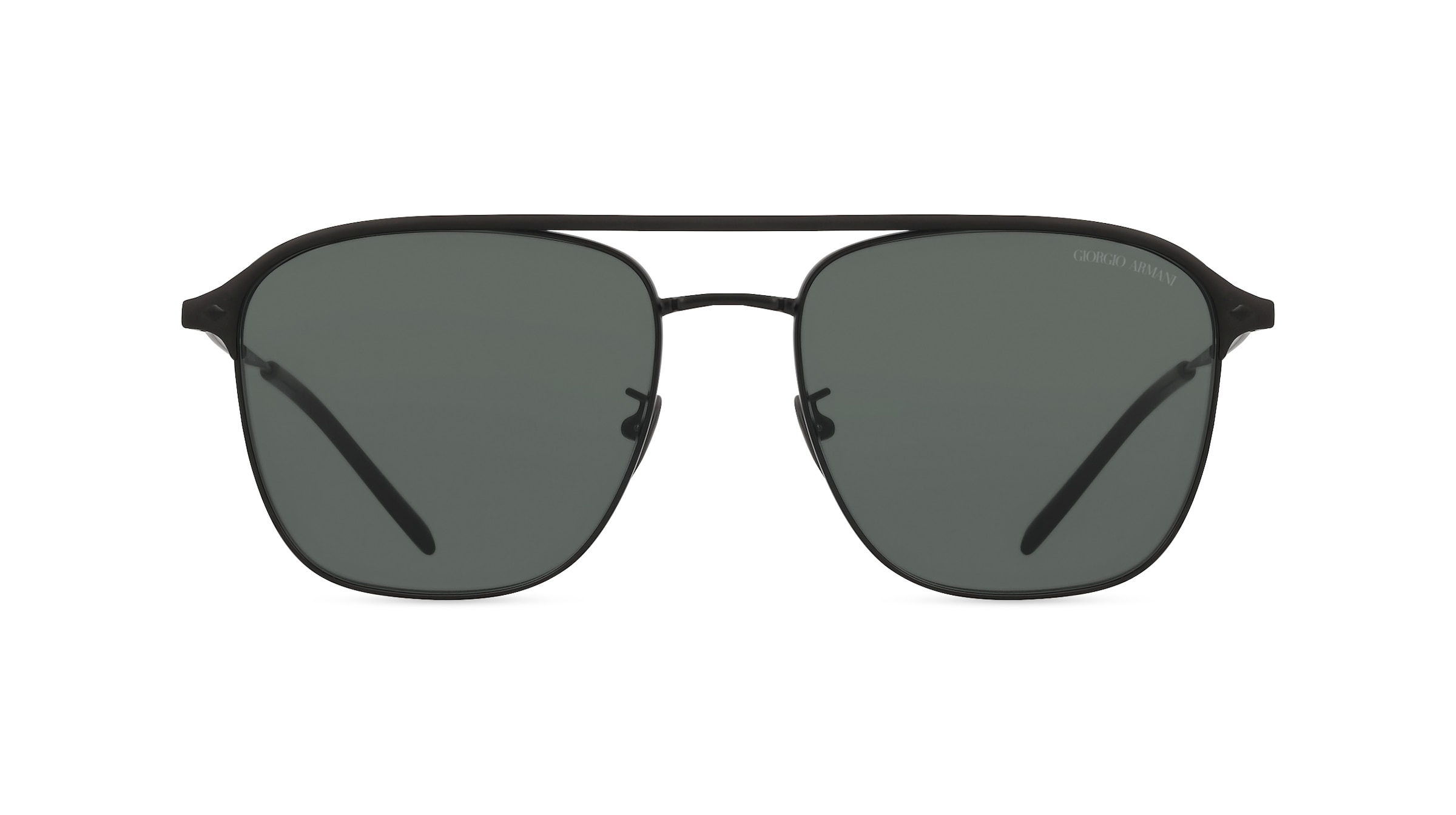 Giorgio Armani 0AR6154 Herren-Sonnenbrille Vollrand Quadratisch Edelstahl-Gestell, schwarz