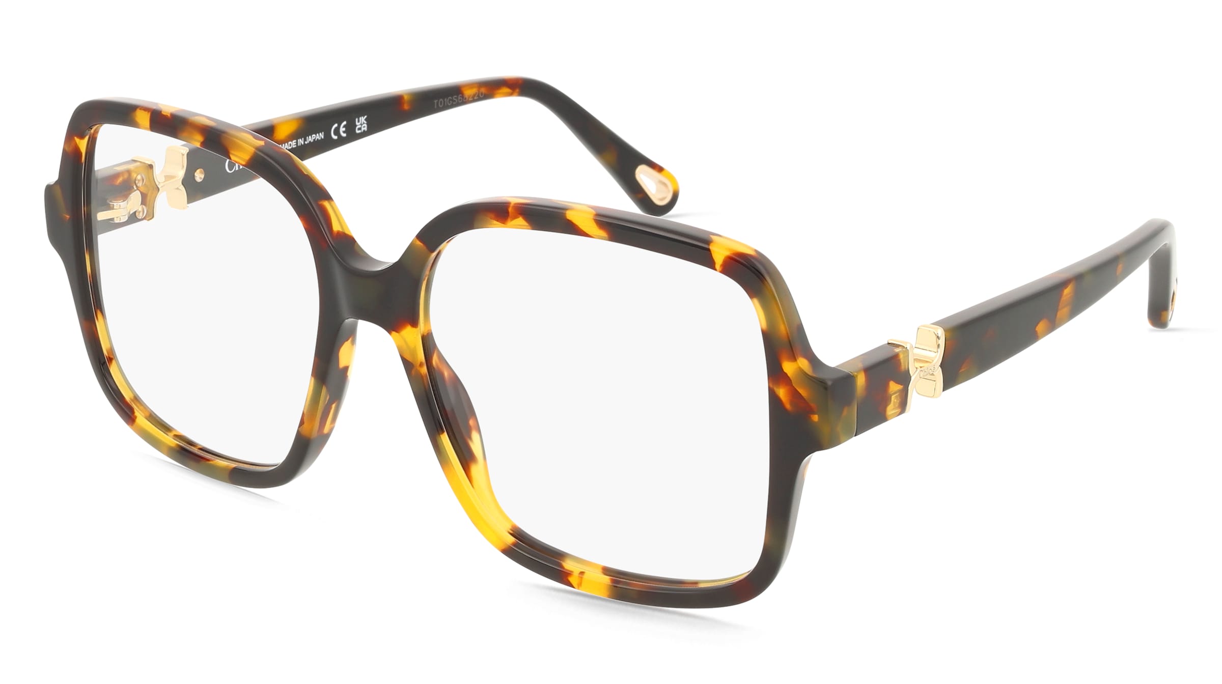 Chloé CH0335O Damen-Brille inkl. Gläser Vollrand Eckig Acetat-Gestell 54/16/140, Havanna