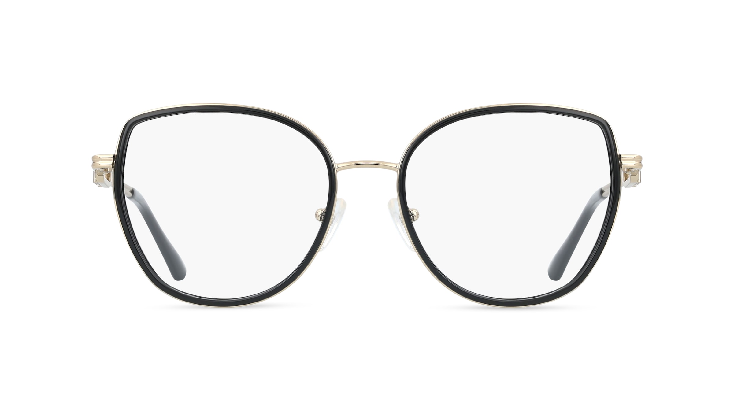 Michael Kors MK3101 KIAWAH Damen-Brille inkl. Gläser Vollrand Rund Metall-Gestell 53/18/140, schwarz