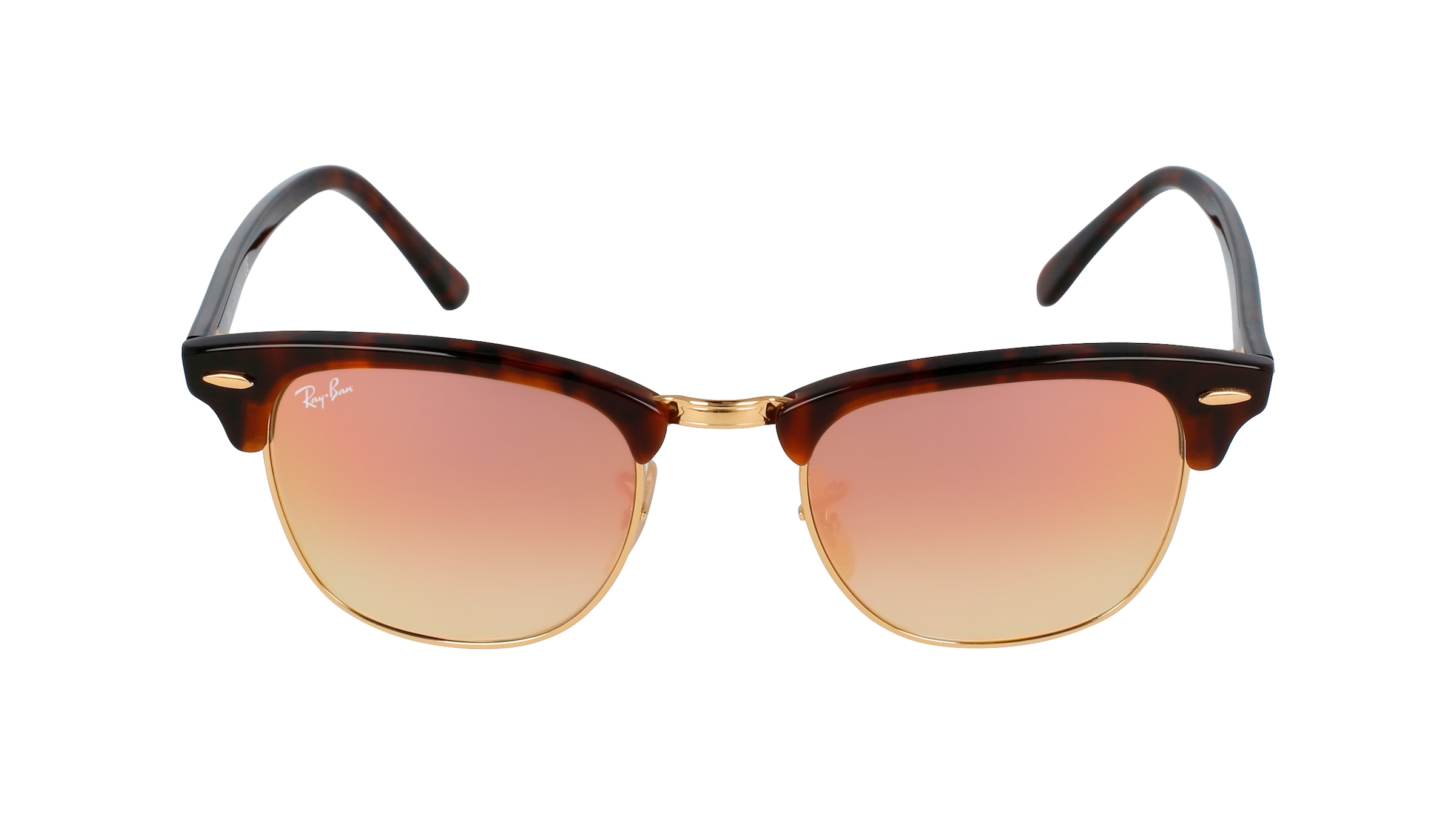 Ray-Ban RB 3016 CLUBMASTER Unisex-Sonnenbrille Vollrand Browline Acetat-Gestell, braun