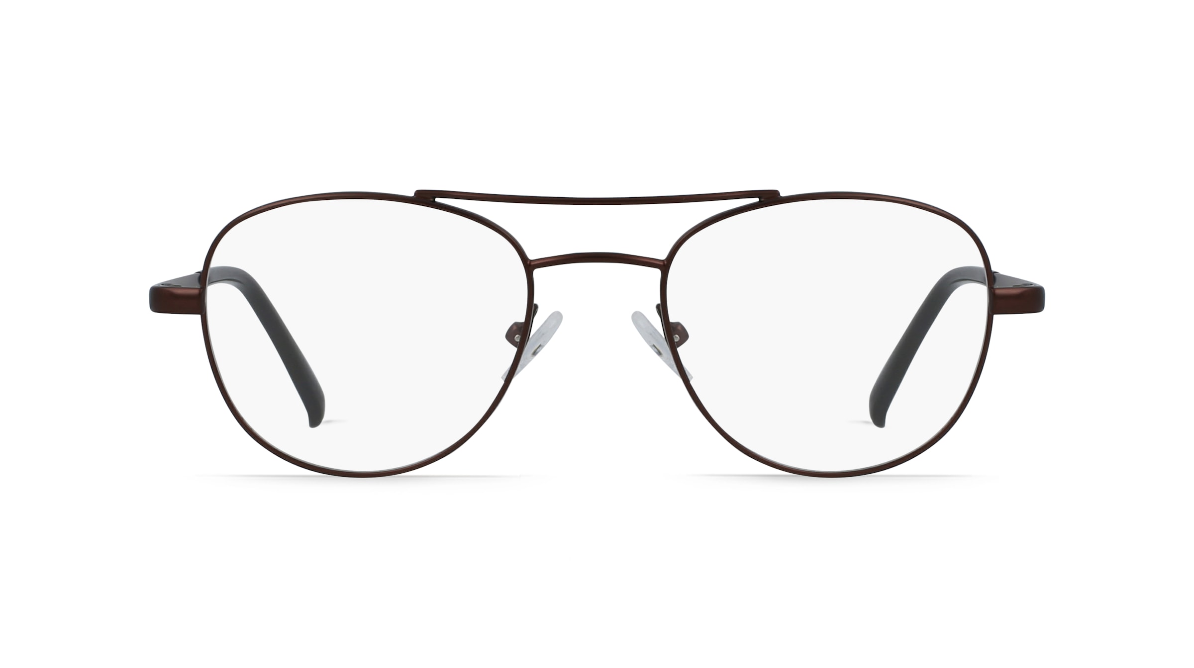 Fielmann BD 467 CL Jugend-Brille inkl. Gläser Vollrand Panto Edelstahl-Gestell 44/18/130, braun