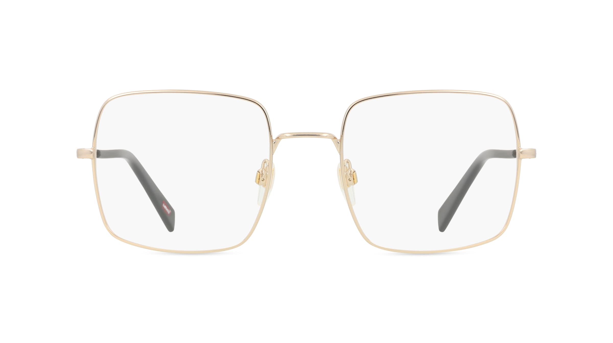 Levi's LV1042 Damen-Brille inkl. Gläser Vollrand Rechteckig Metall-Gestell 53mm/21mm/145mm, gold