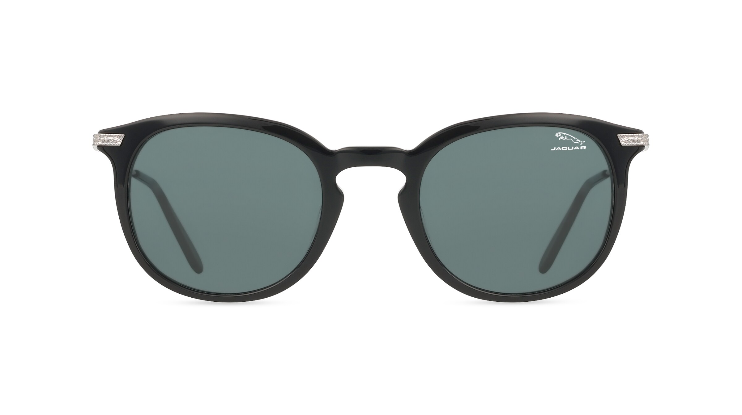 Jaguar J 7281 Herren-Sonnenbrille Vollrand Rund Acetat-Gestell, schwarz