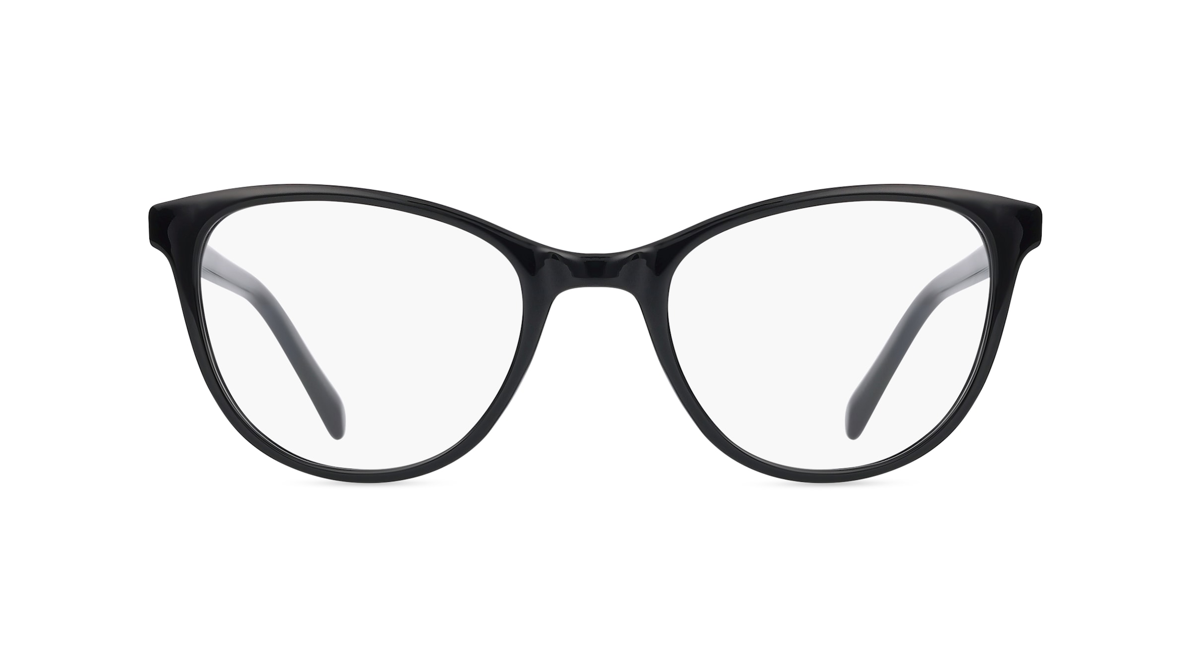 Fielmann OU 053 CL Damen-Brille inkl. Gläser Vollrand Butterfly Acetat-Gestell 50mm/19mm/140mm, Schwarz