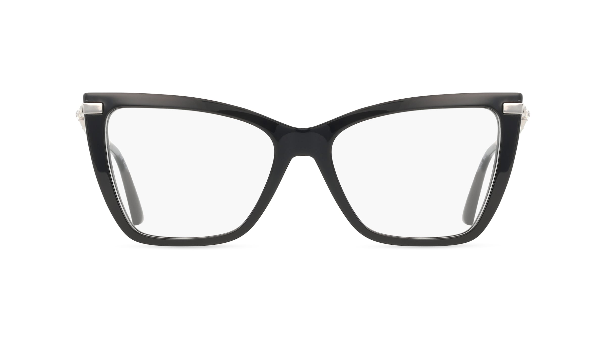 Jimmy Choo JC3020B Damen-Brille inkl. Gläser Vollrand Cateye Acetat-Gestell 55mm/16mm/140mm, schwarz