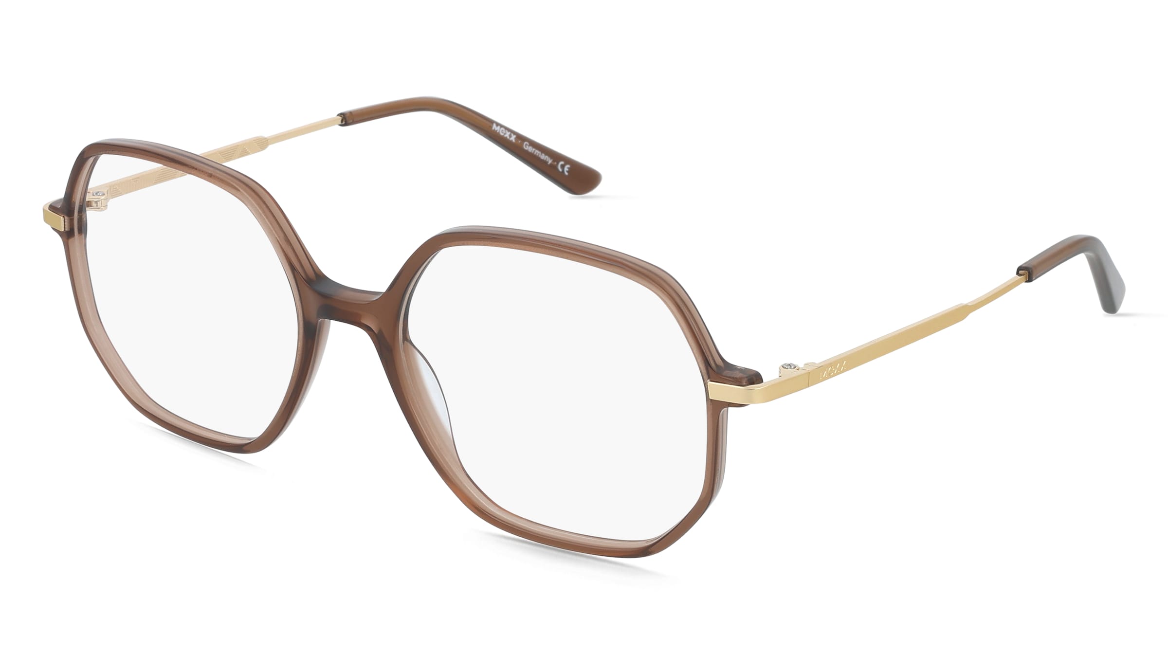 Mexx Eyes 2599 Damen-Brille inkl. Gläser Vollrand Geometrisch Kunststoff-Gestell 54/18/135, Braun