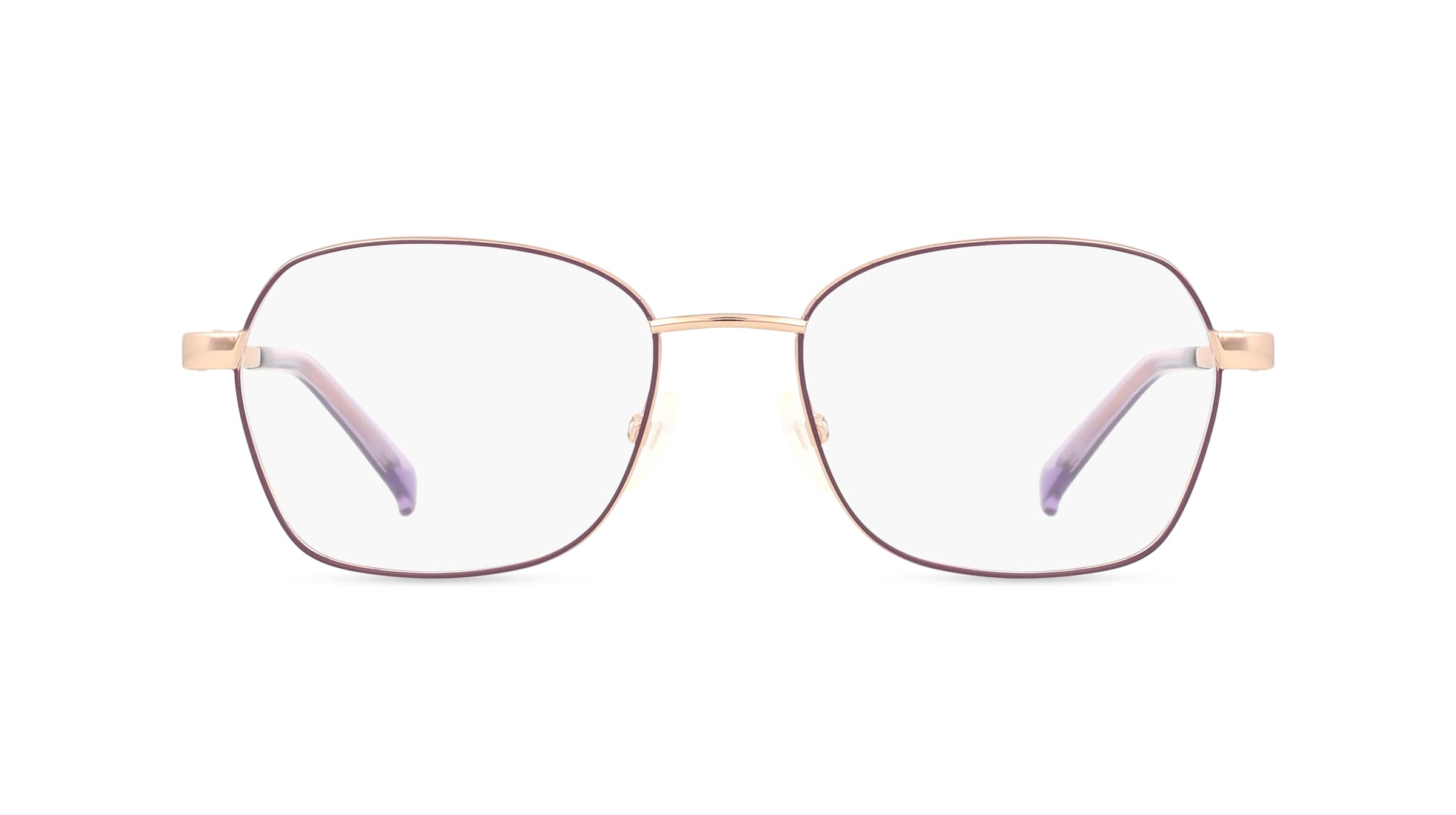 Fielmann MI 061 CL SUSAN Kinder-Brille inkl. Gläser Vollrand Mehreckig Edelstahl-Gestell 47/16/135, lila