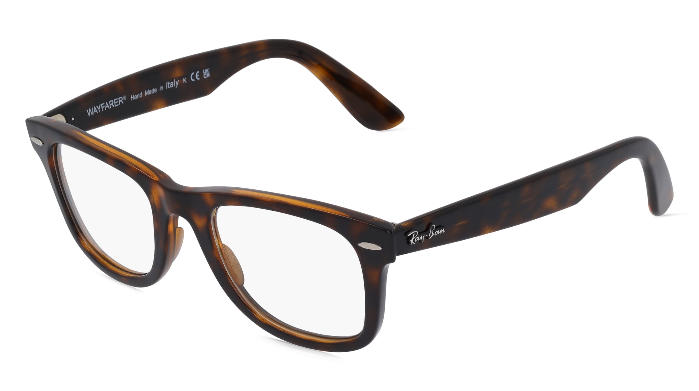 Ray-Ban RX4340V Unisex-Brille inkl. Gläser Vollrand Quadratisch Kunststoff-Gestell 50/22/150, Havanna