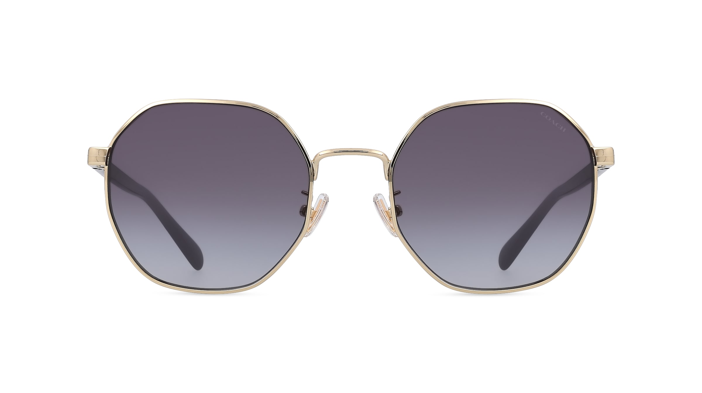 Coach HC7147 Damen-Sonnenbrille Vollrand Achteckig Metall-Gestell, gold