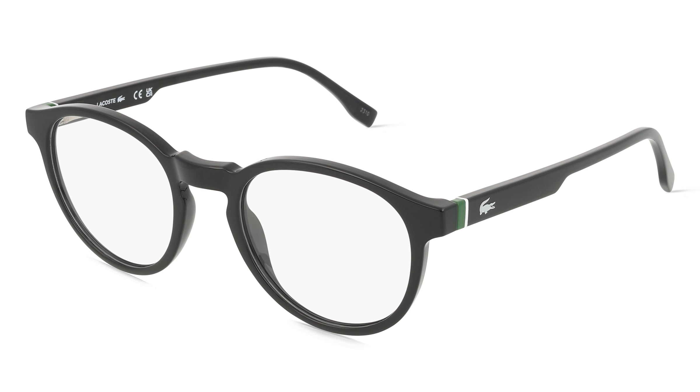 Lacoste L2950 Unisex-Brille inkl. Gläser Vollrand Quadratisch Propionat-Gestell 49/20/145, Schwarz