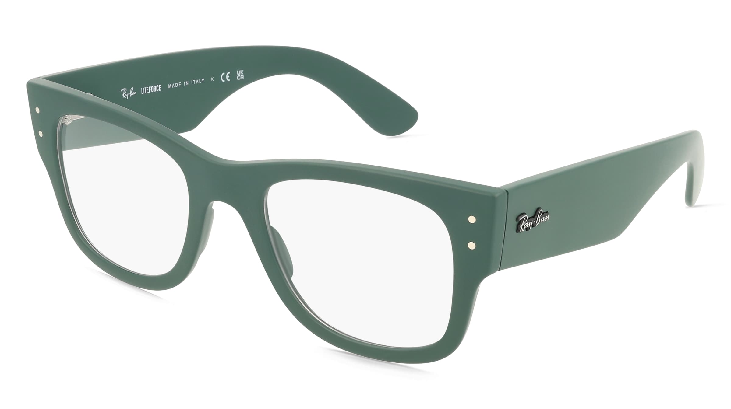 Ray-Ban RX7840V Unisex-Brille inkl. Gläser Vollrand Quadratisch Kunststoff-Gestell 50/21/145, Grün