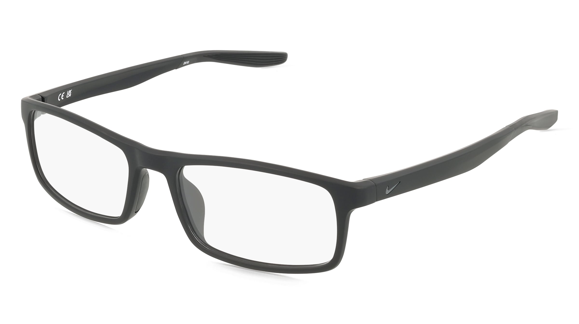 Nike 7119 Unisex-Brille inkl. Gläser Vollrand Quadratisch Kunststoff-Gestell 53/17/140, Schwarz