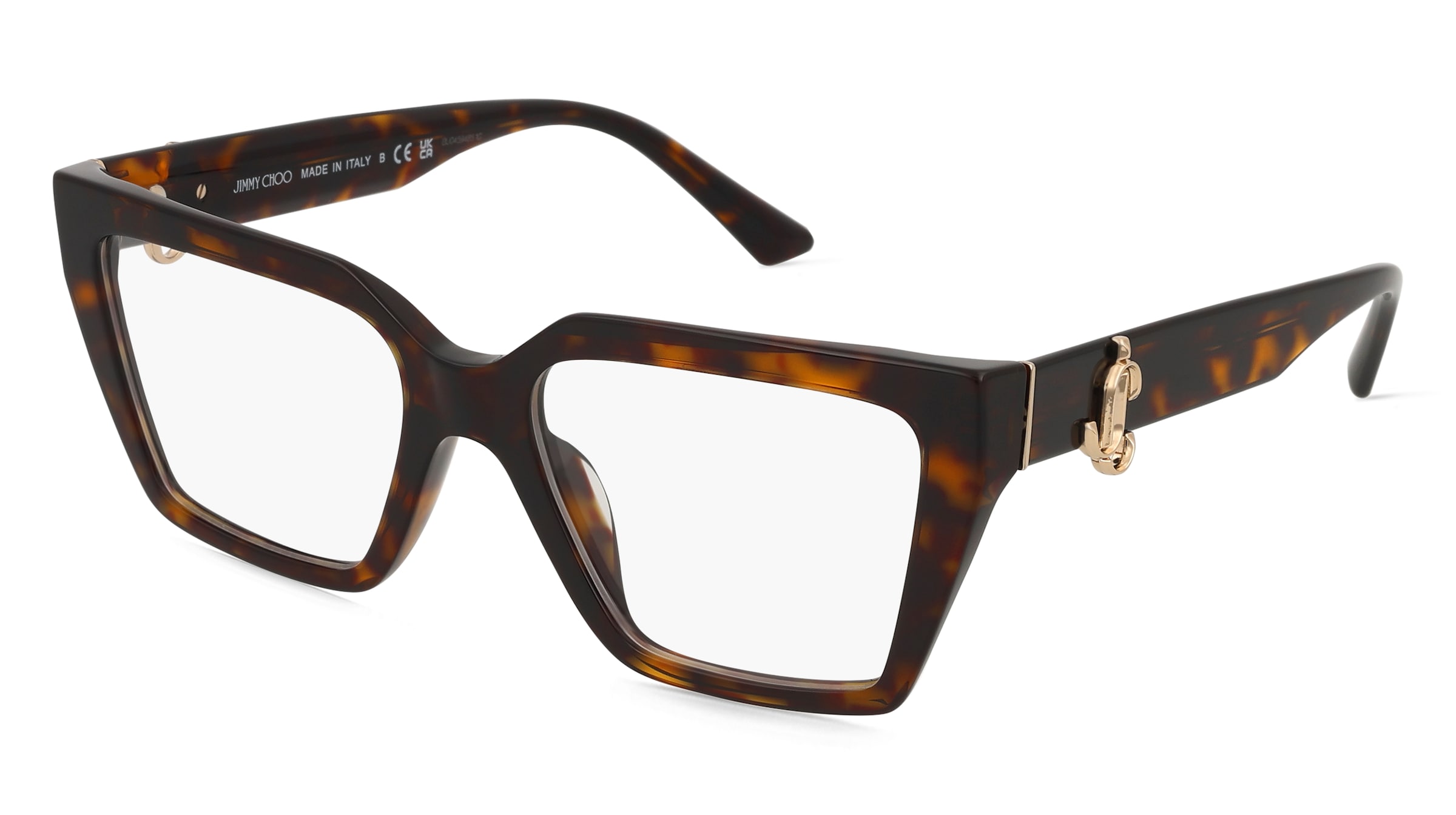 Jimmy Choo 0JC3017U Damen-Brille inkl. Gläser Vollrand Cat Eye Acetat-Gestell 52/17/140, Havanna