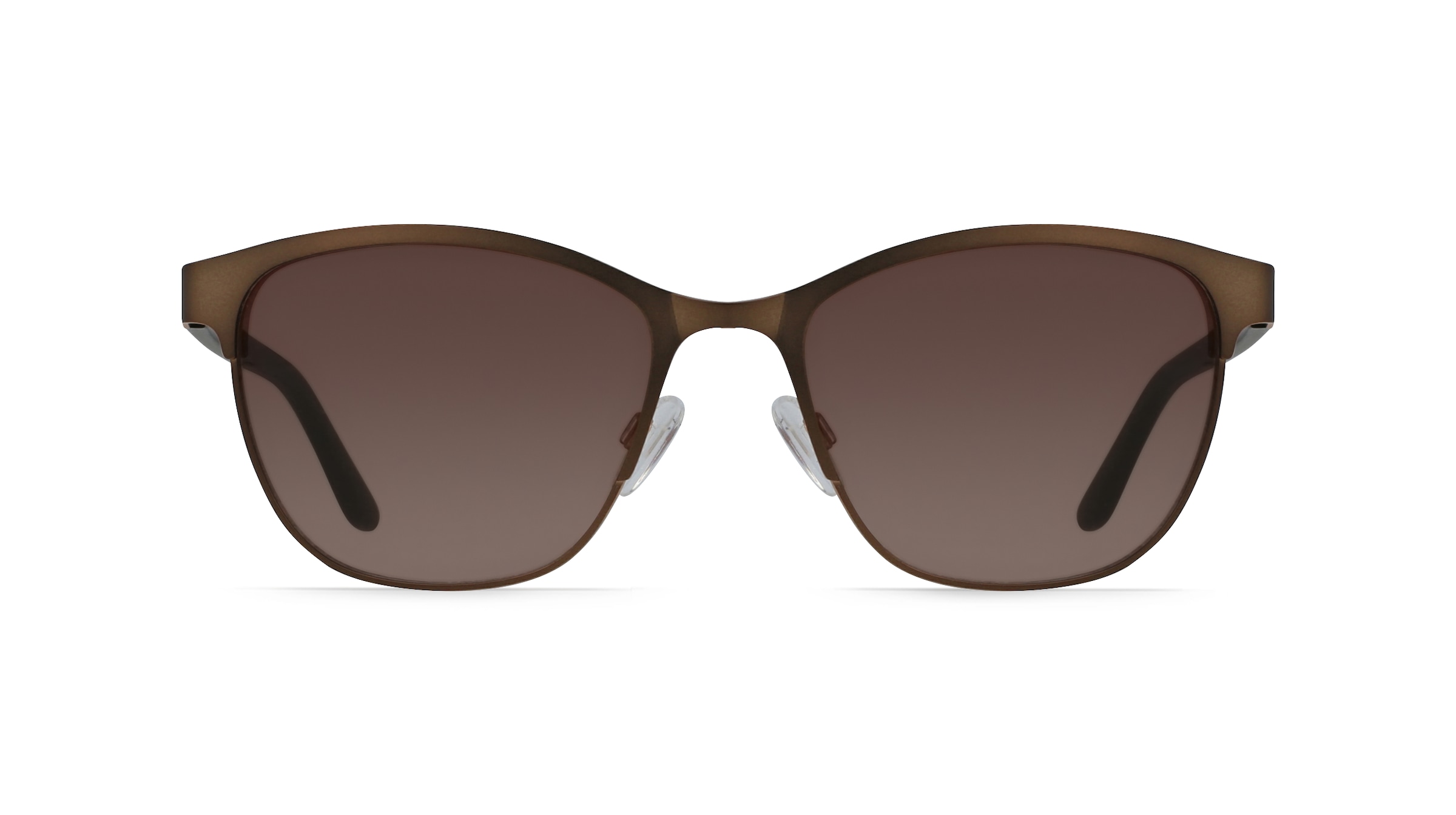 Fielmann E 585238 SUN CL Damen-Sonnenbrille Vollrand Eckig Metall-Gestell, braun