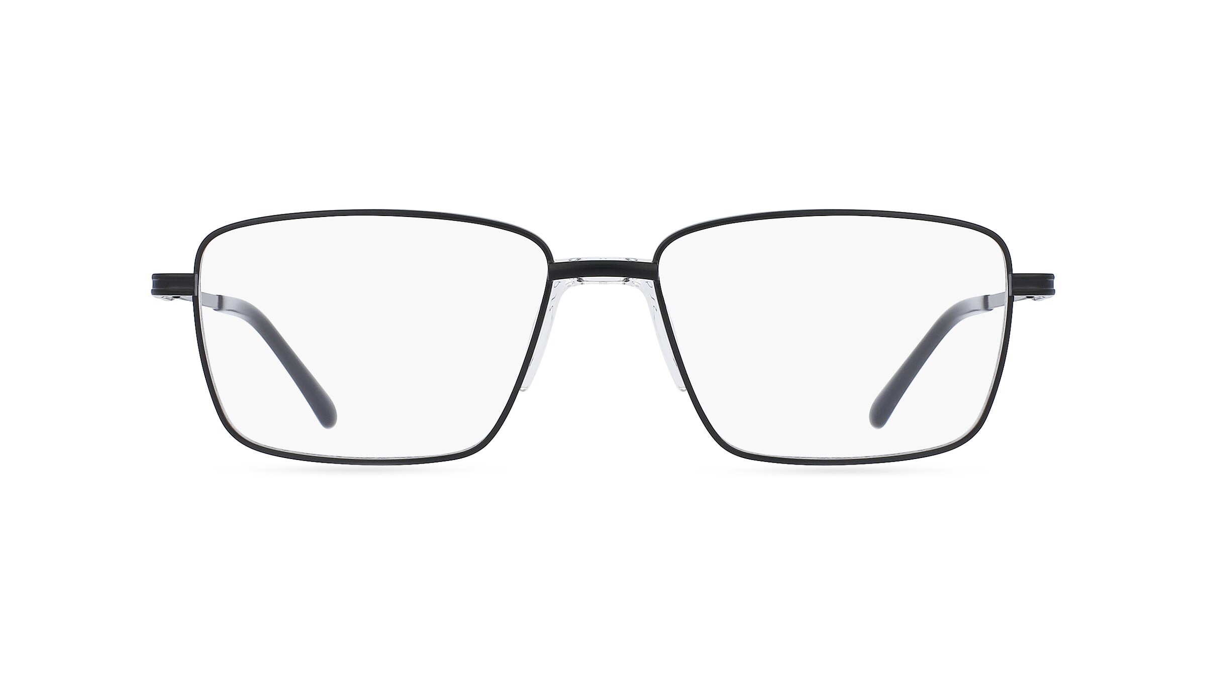 Fielmann BD 446 TR Herren-Brille inkl. Gläser Vollrand Eckig Edelstahl-Gestell 54mm/16mm/140mm, schwarz