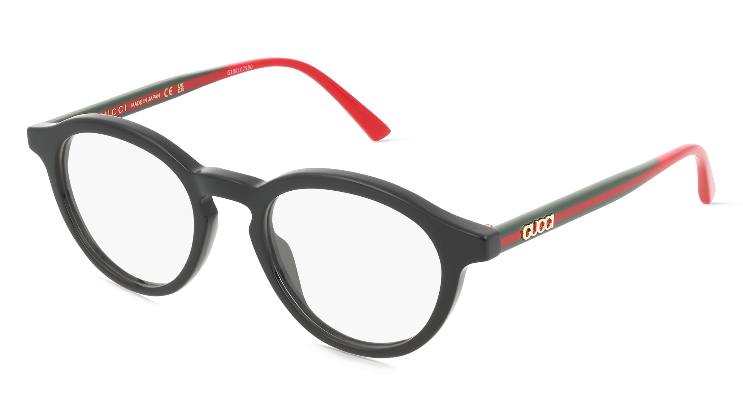 Gucci GG1871O Unisex-Brille inkl. Gläser Vollrand Rund Acetat-Gestell 49/20/145, Schwarz