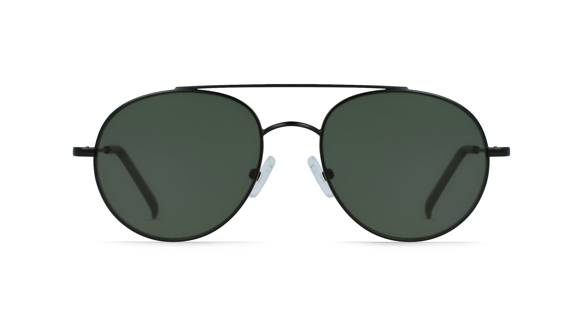 Fielmann BD 434 SUN FA Unisex-Sonnenbrille Vollrand Pilot Edelstahl-Gestell, schwarz